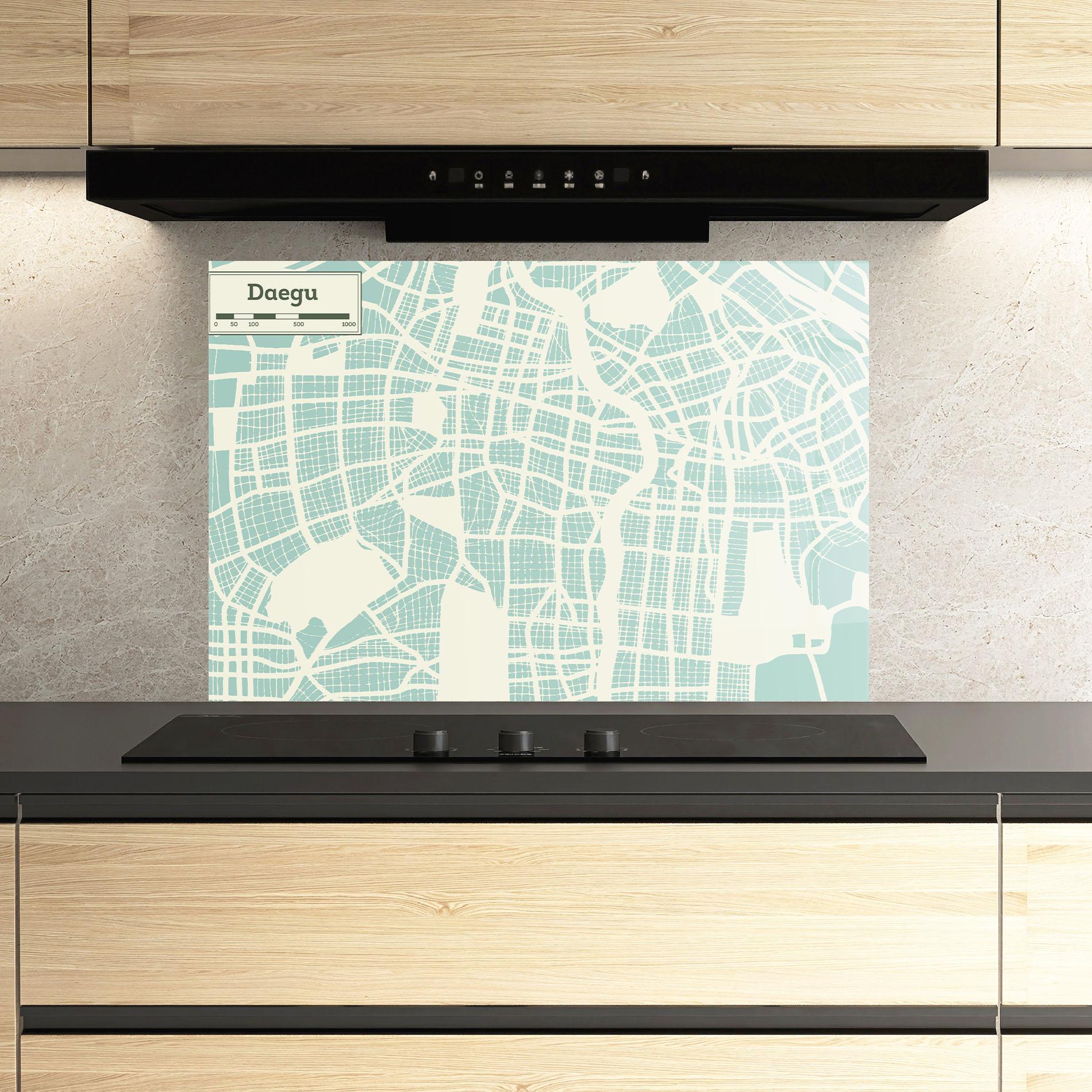 Panou Sticla Bucatarie Daegu Map mockup 3