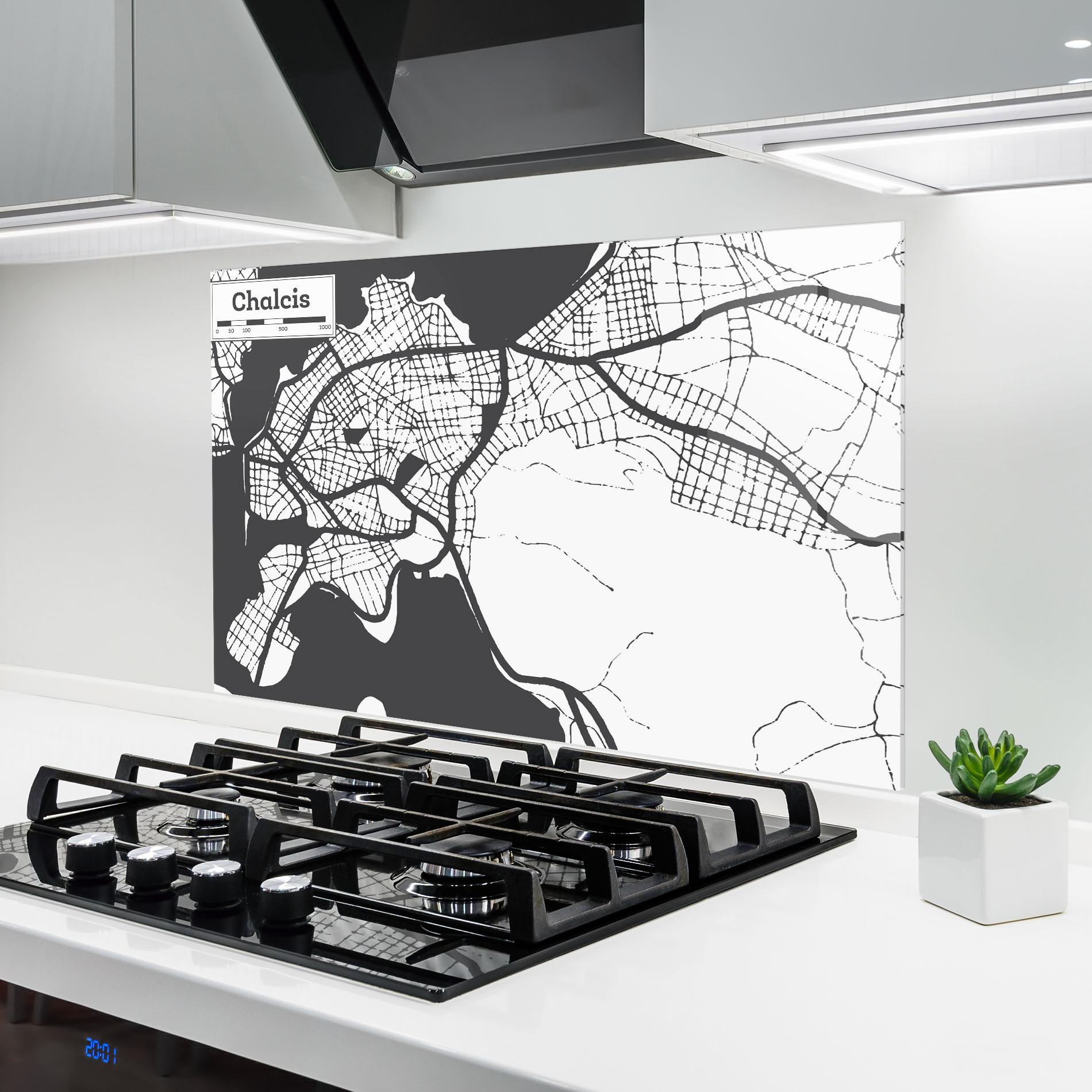 Panou Sticla Bucatarie Chalcis Map mockup 6