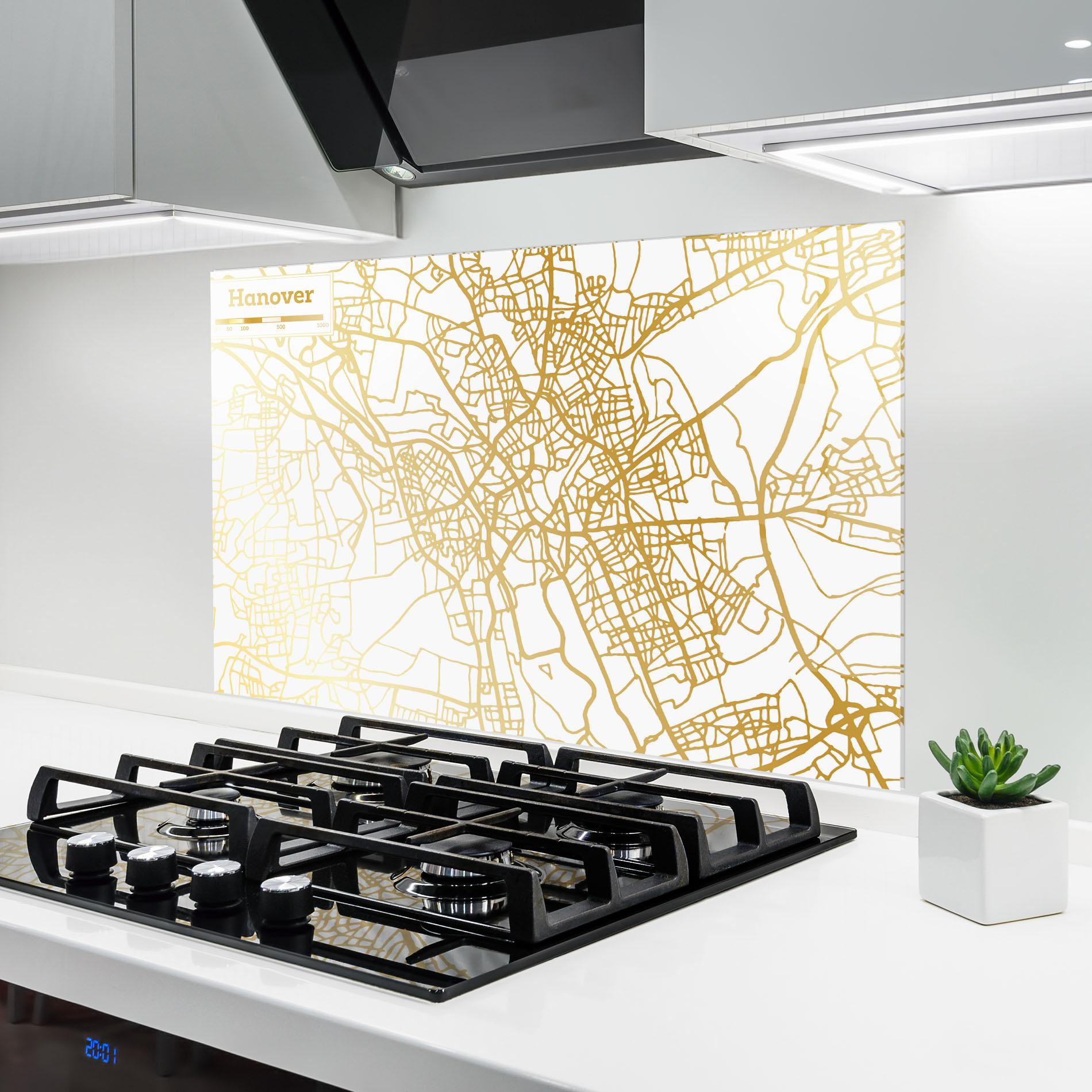 Panou Sticla Bucatarie Hanover Gold Map mockup 6