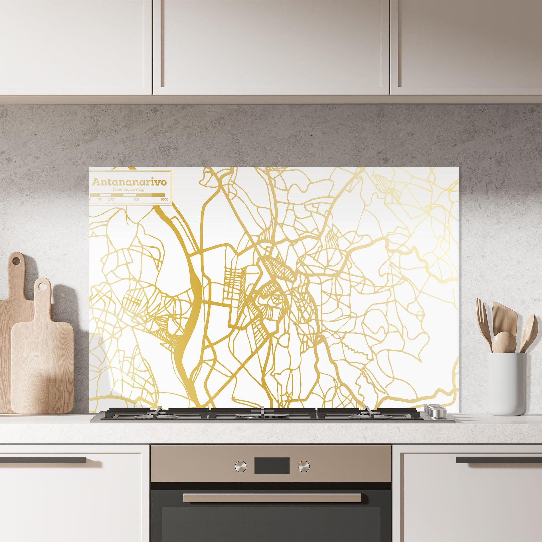 Panou Sticla Bucatarie Antananarivo Map mockup 7