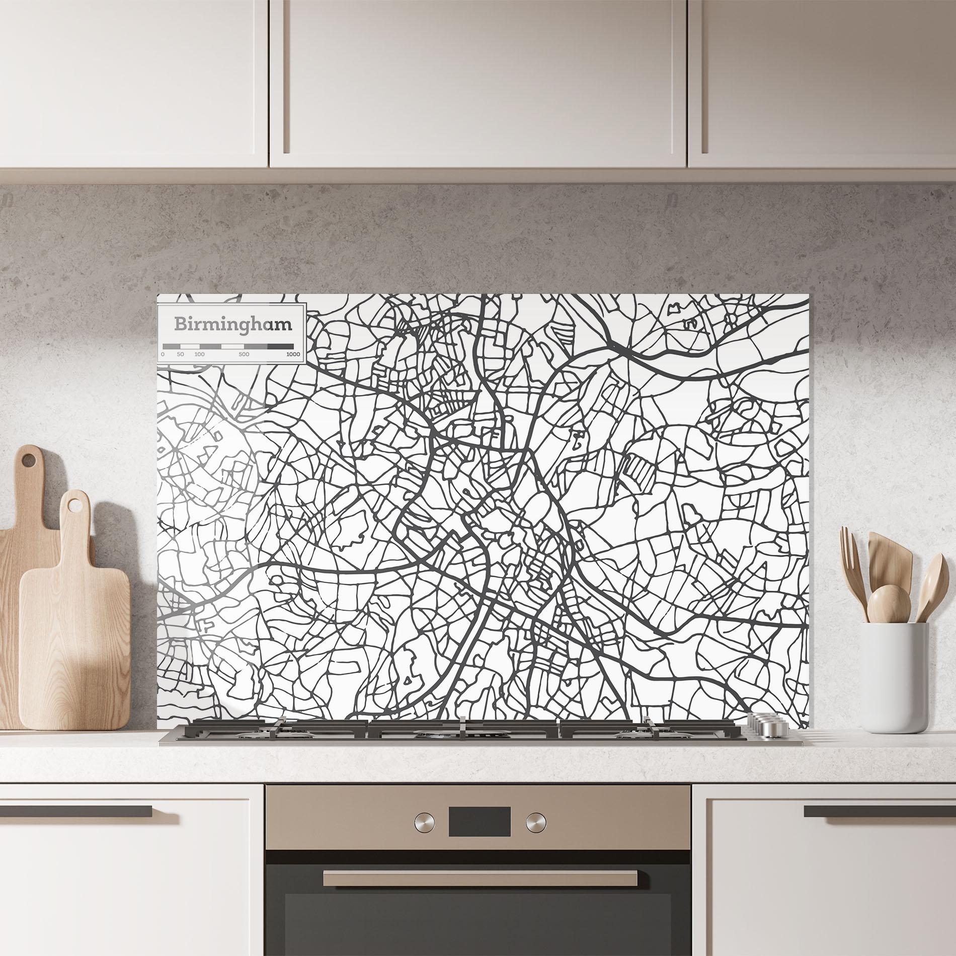 Panou Sticla Bucatarie Birmingham Map mockup 7
