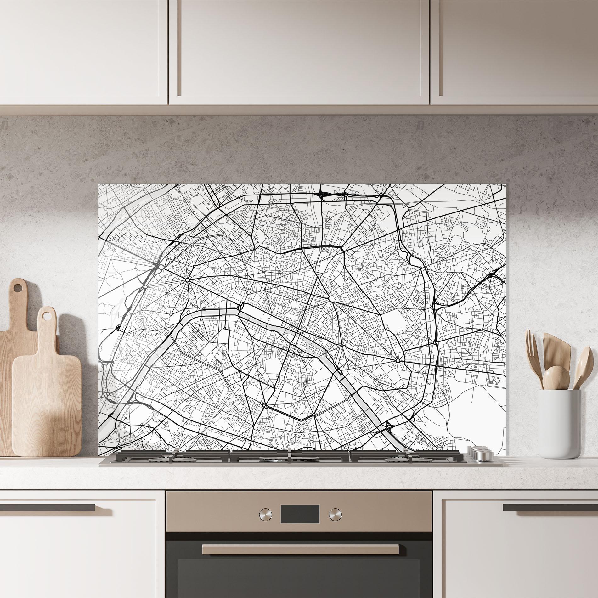 Panou Sticla Bucatarie City Black Line mockup 7