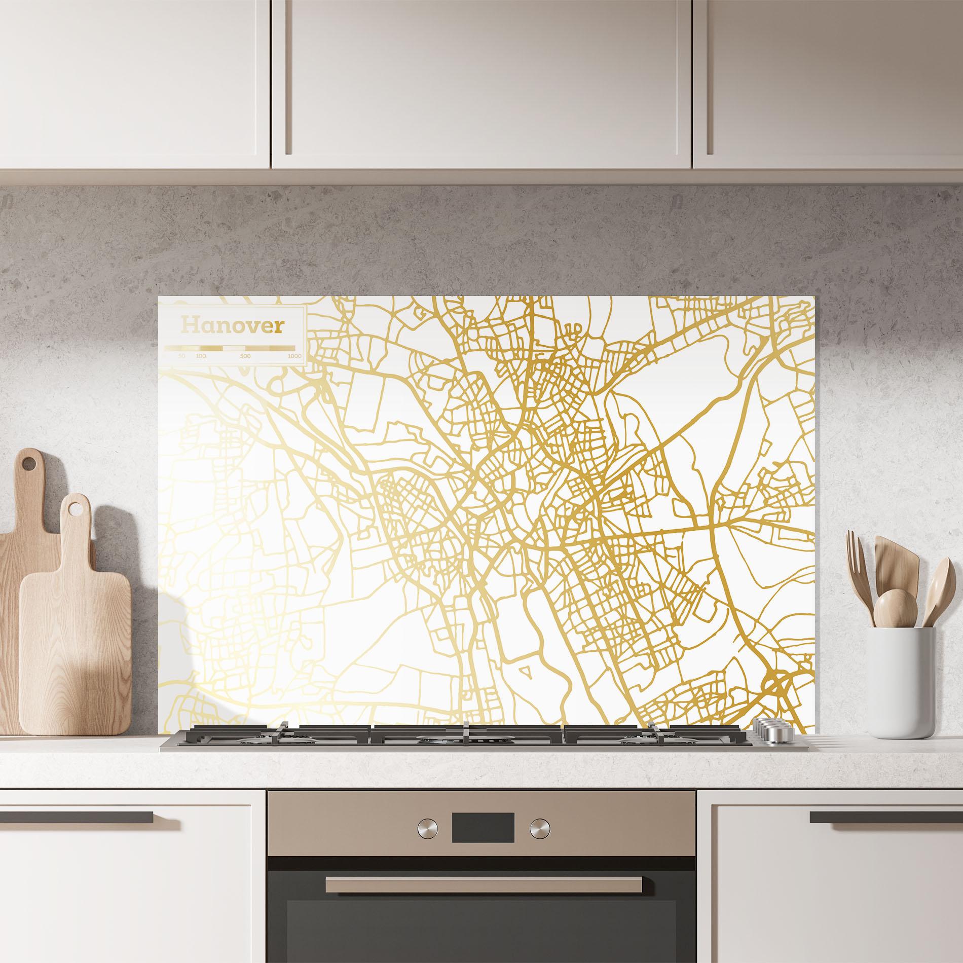 Panou Sticla Bucatarie Hanover Gold Map mockup 7