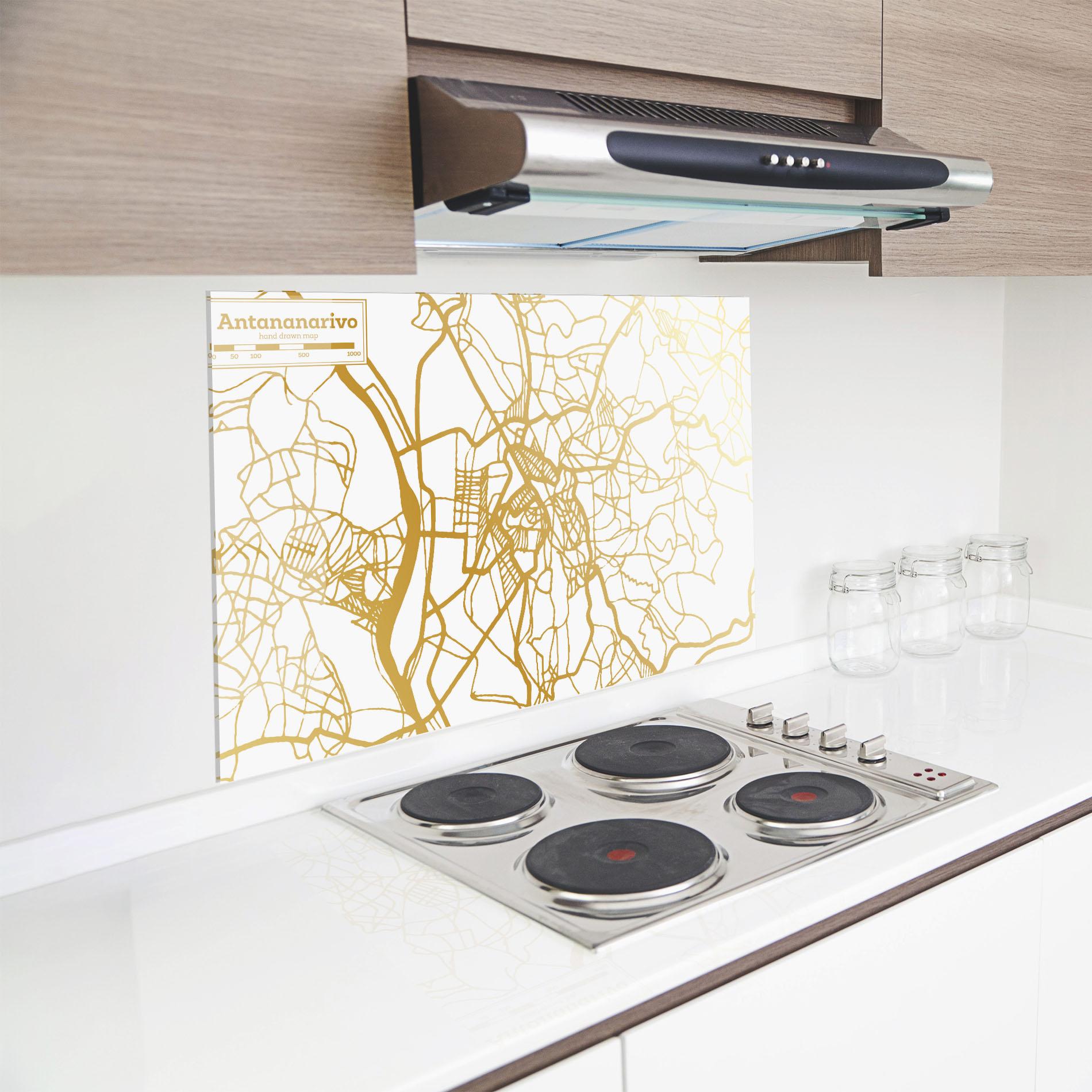 Panou Sticla Bucatarie Antananarivo Map mockup 8