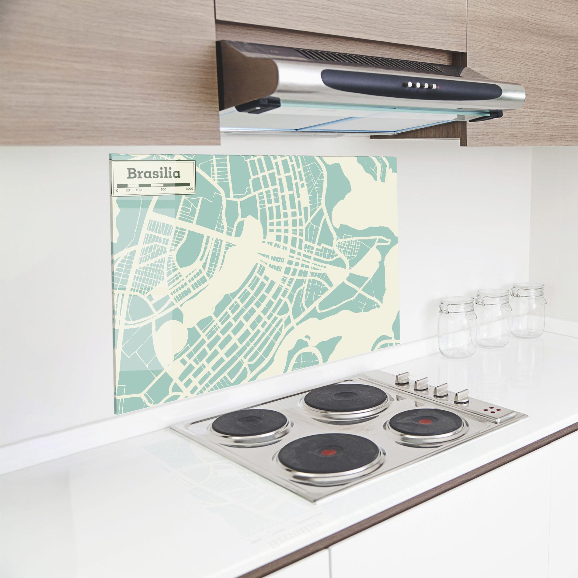 Panou Sticla Bucatarie Brasilia Map mockup 8