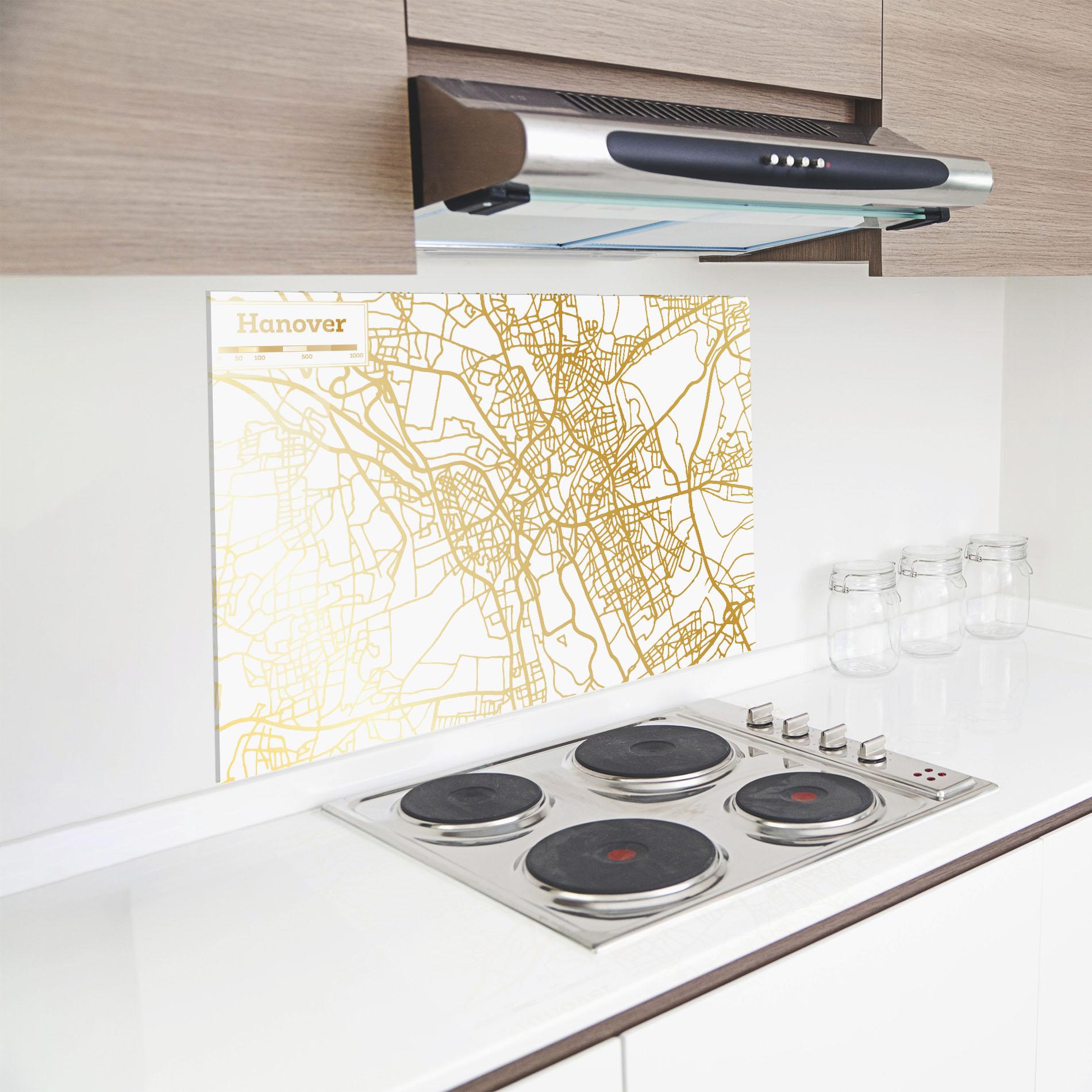 Panou Sticla Bucatarie Hanover Gold Map mockup 8