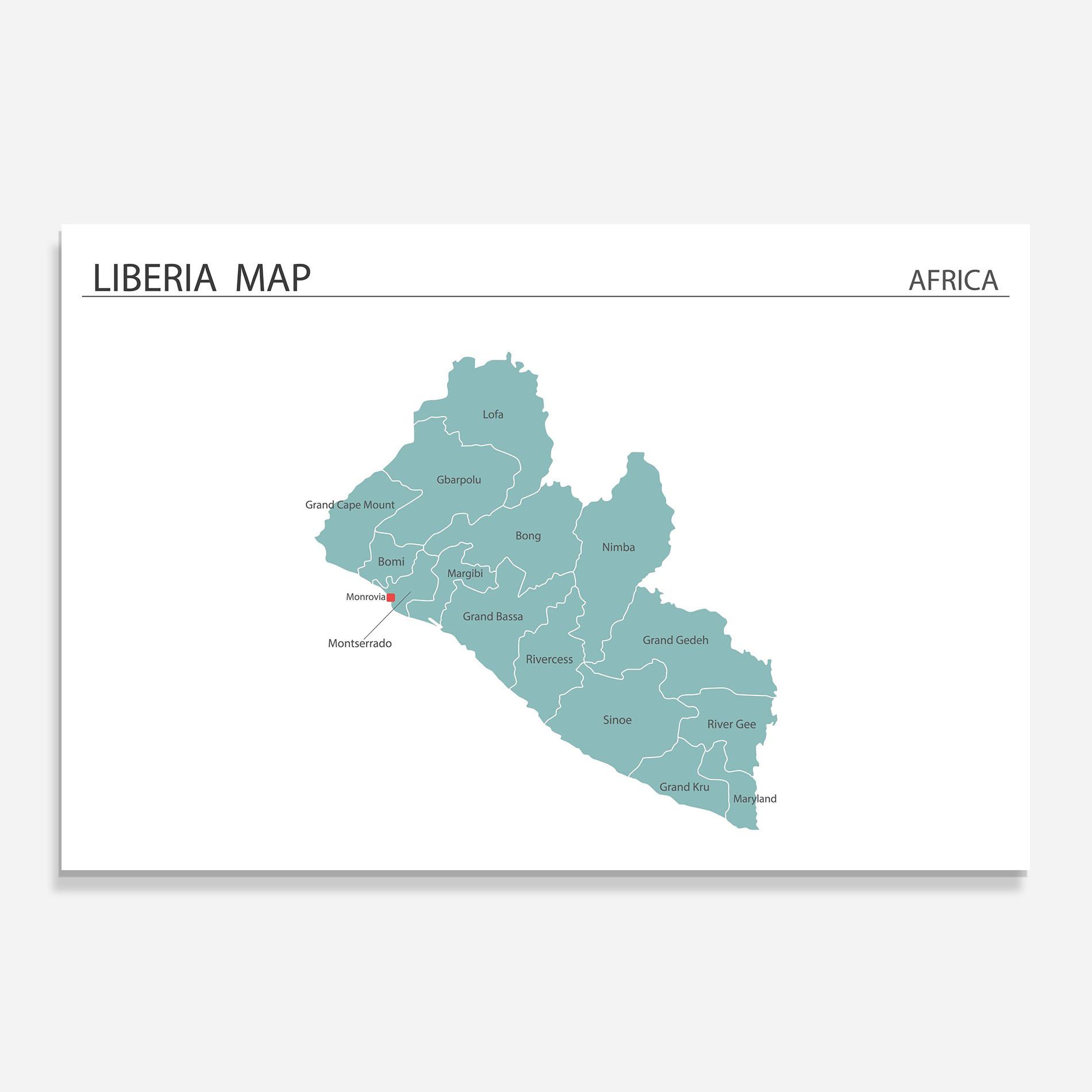 Panou Sticla Bucatarie Liberia Map mockup 0