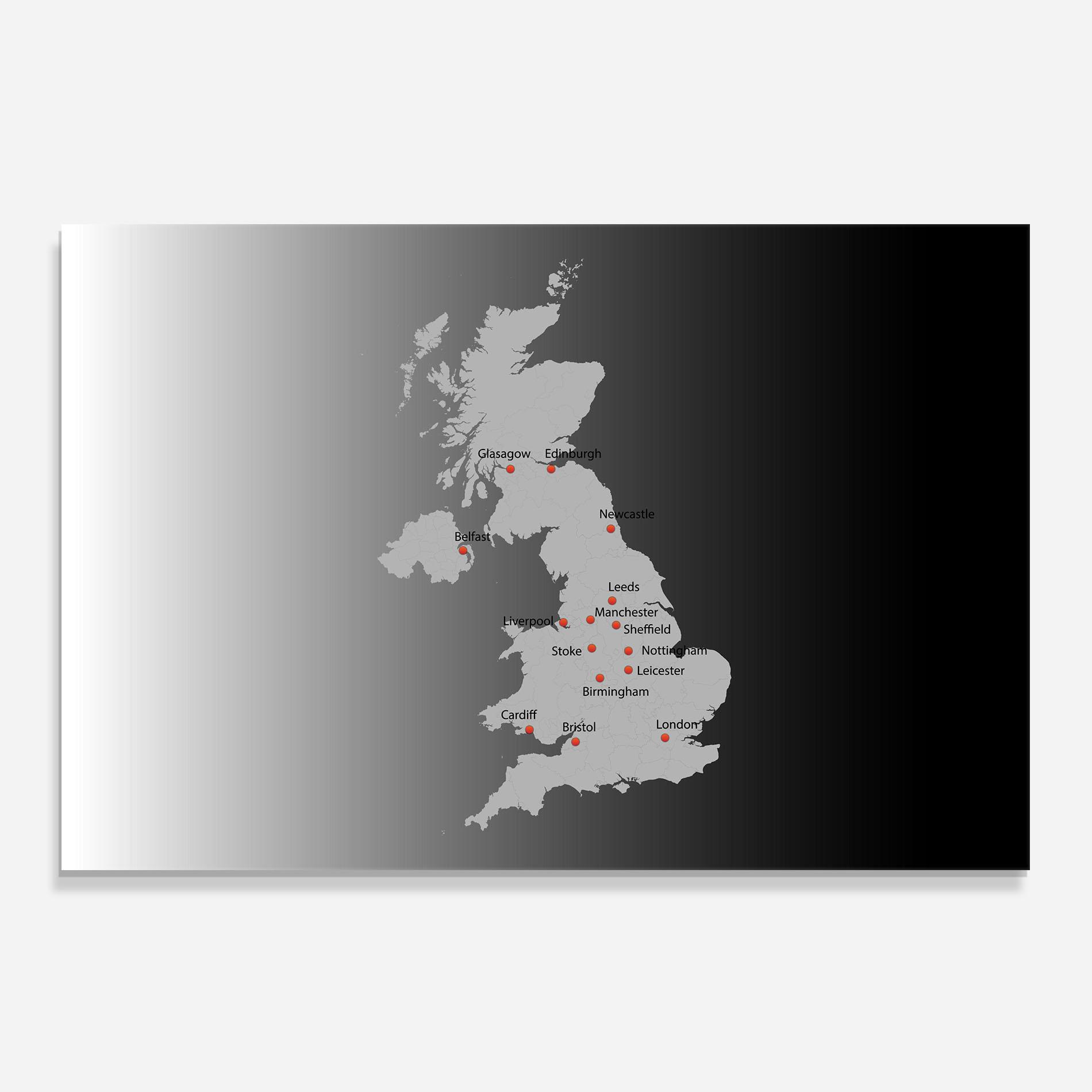 Panou Sticla Bucatarie Uk Map mockup 0