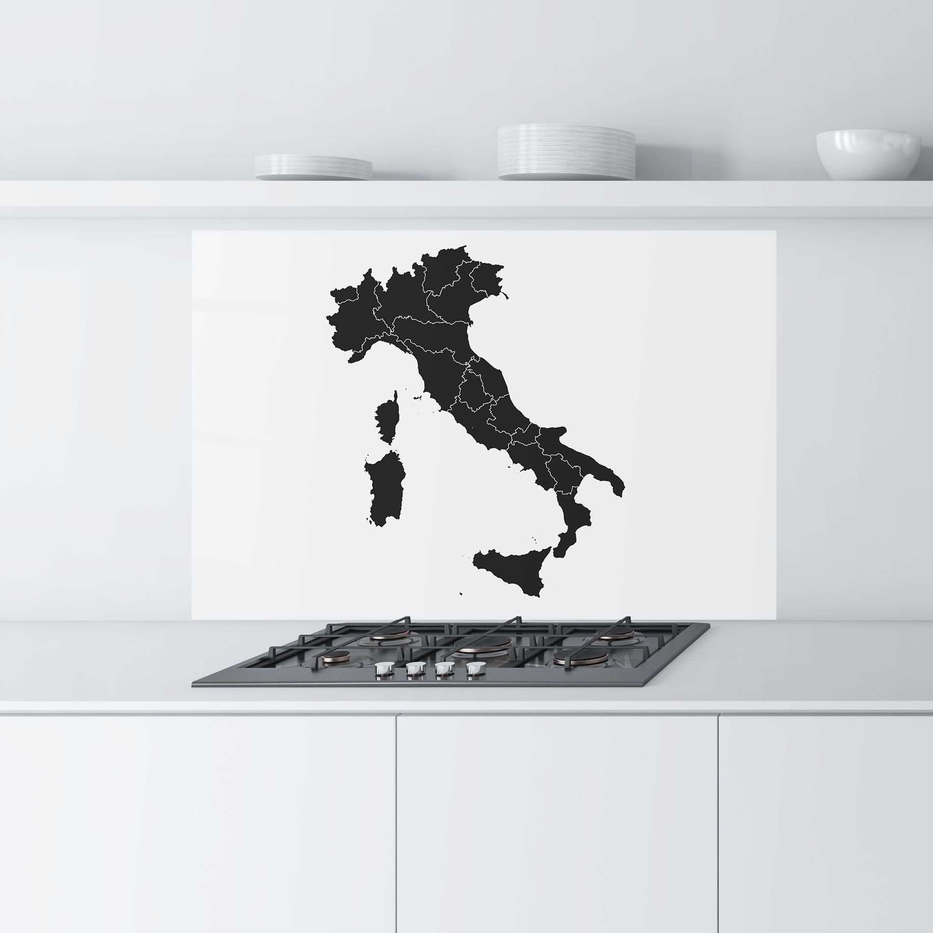 Italy Grey Map mockup 9