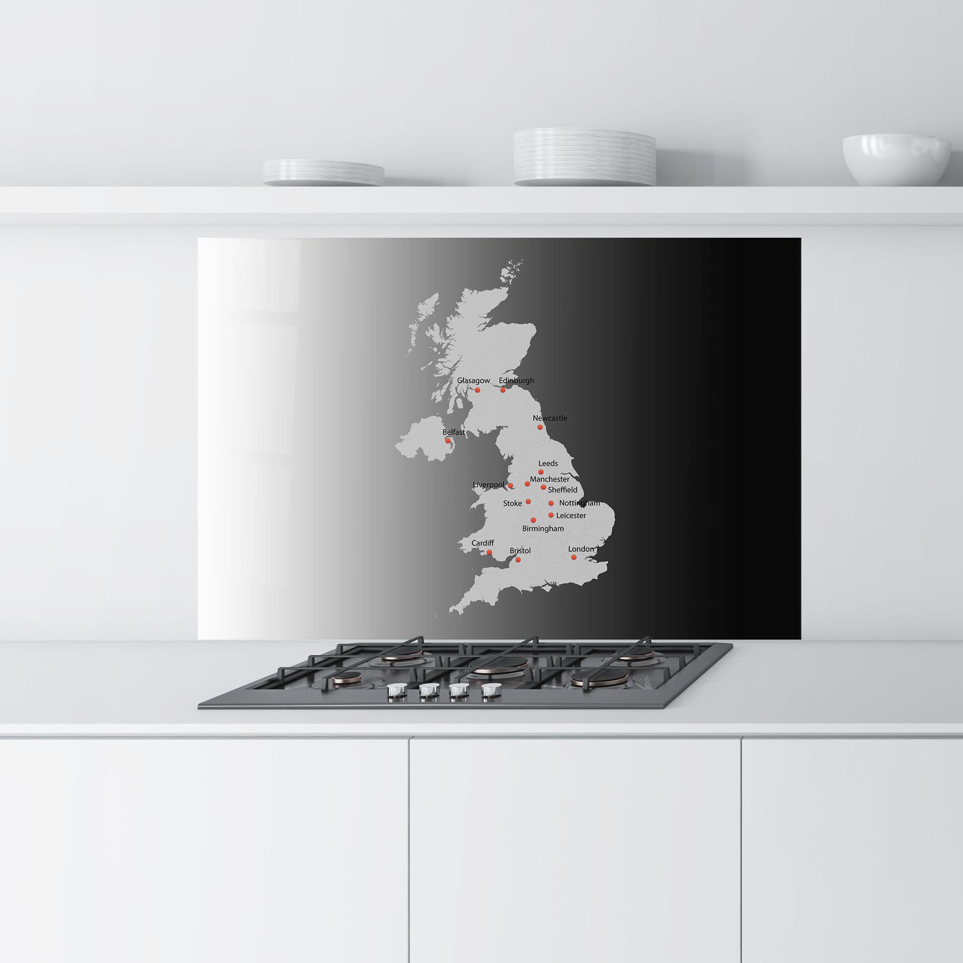Panou Sticla Bucatarie Uk Map mockup 9