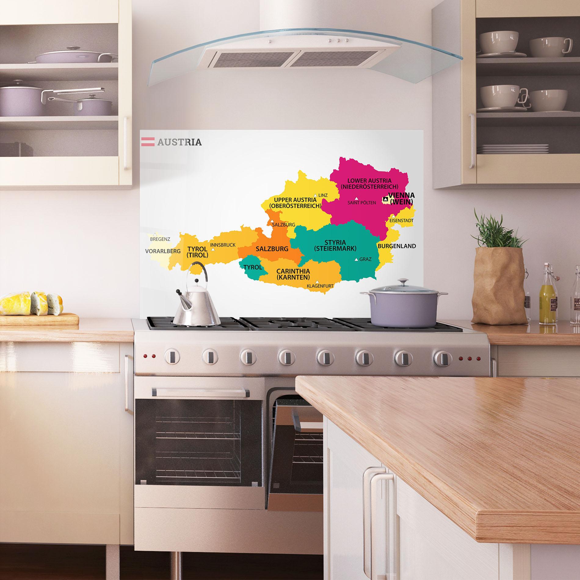 Panou Sticla Bucatarie Austria Color Map mockup 1