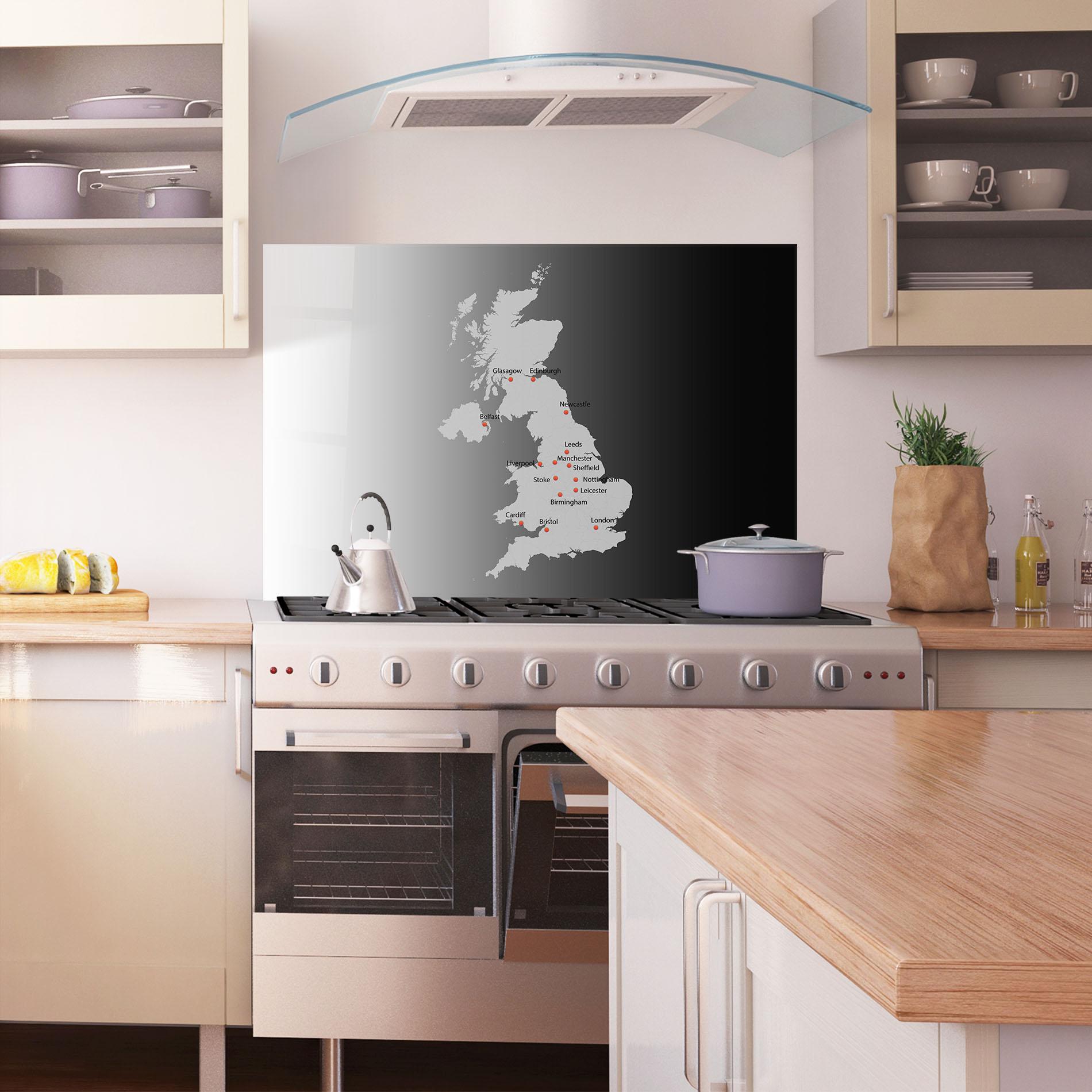 Panou Sticla Bucatarie Uk Map mockup 1