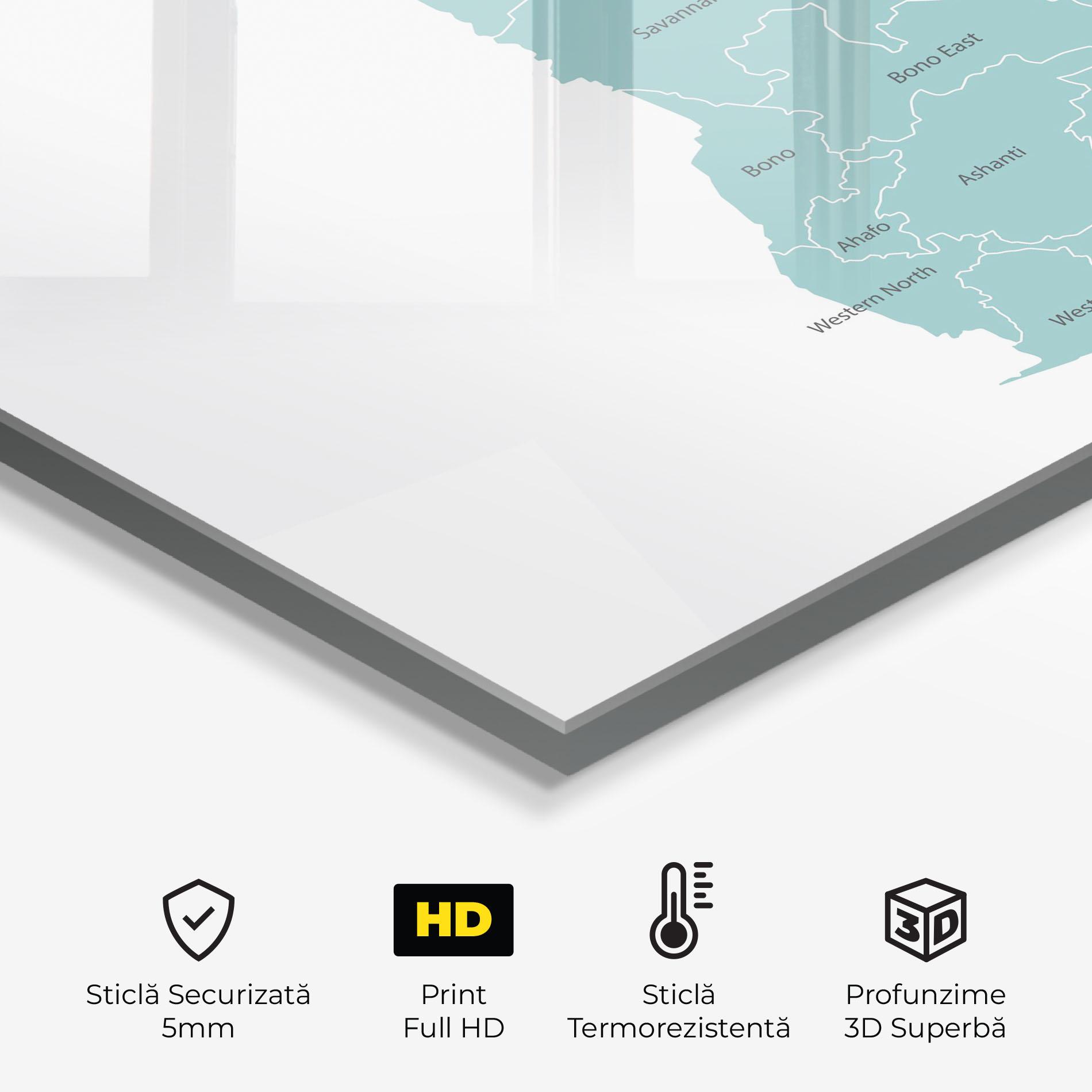 Panou Sticla Bucatarie Ghana Map mockup 2