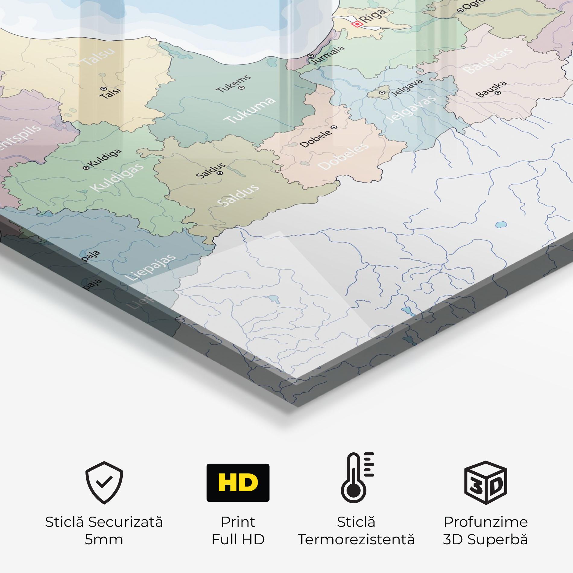 Panou Sticla Bucatarie Latvia Color Map mockup 2
