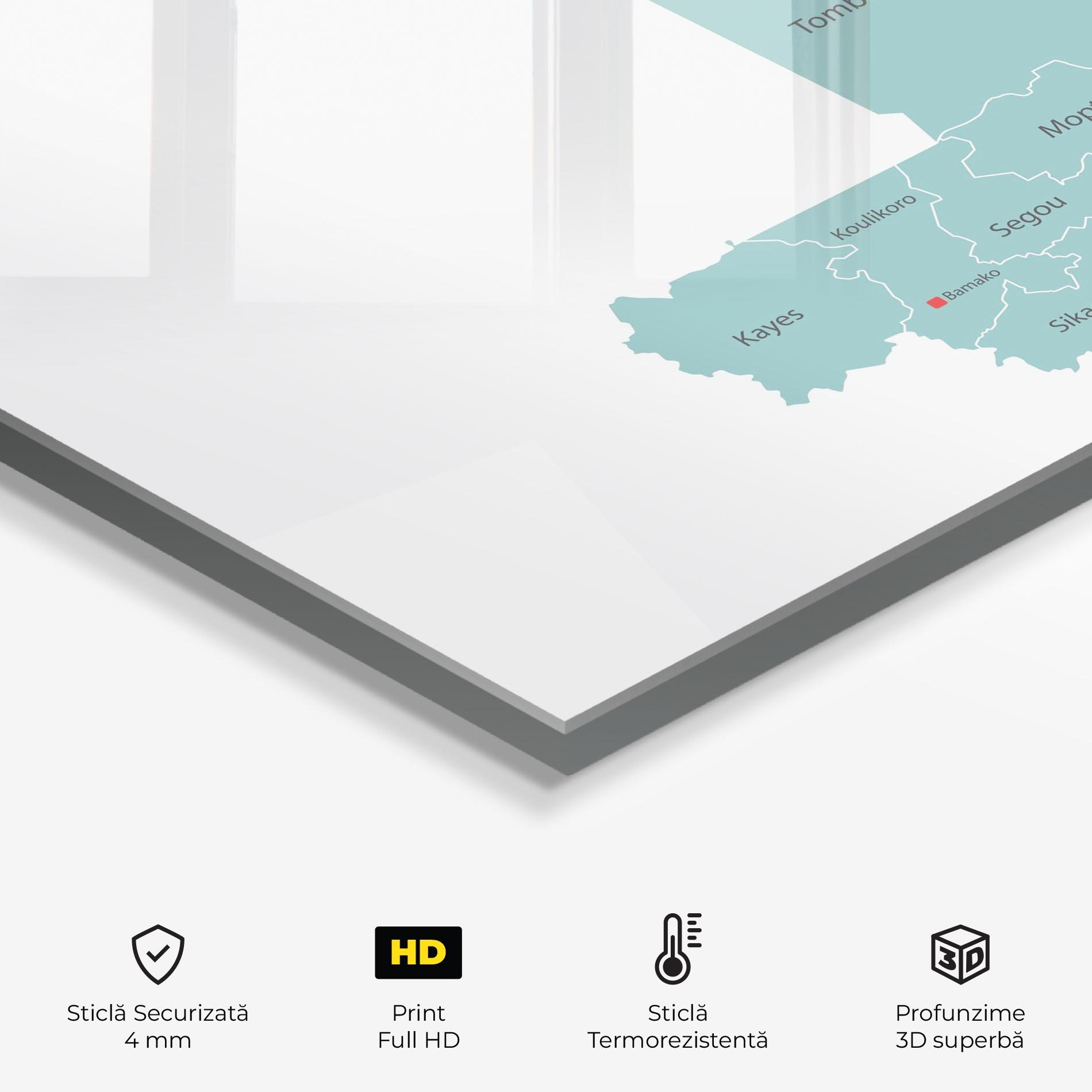 Panou Sticla Bucatarie Mali Map mockup 2