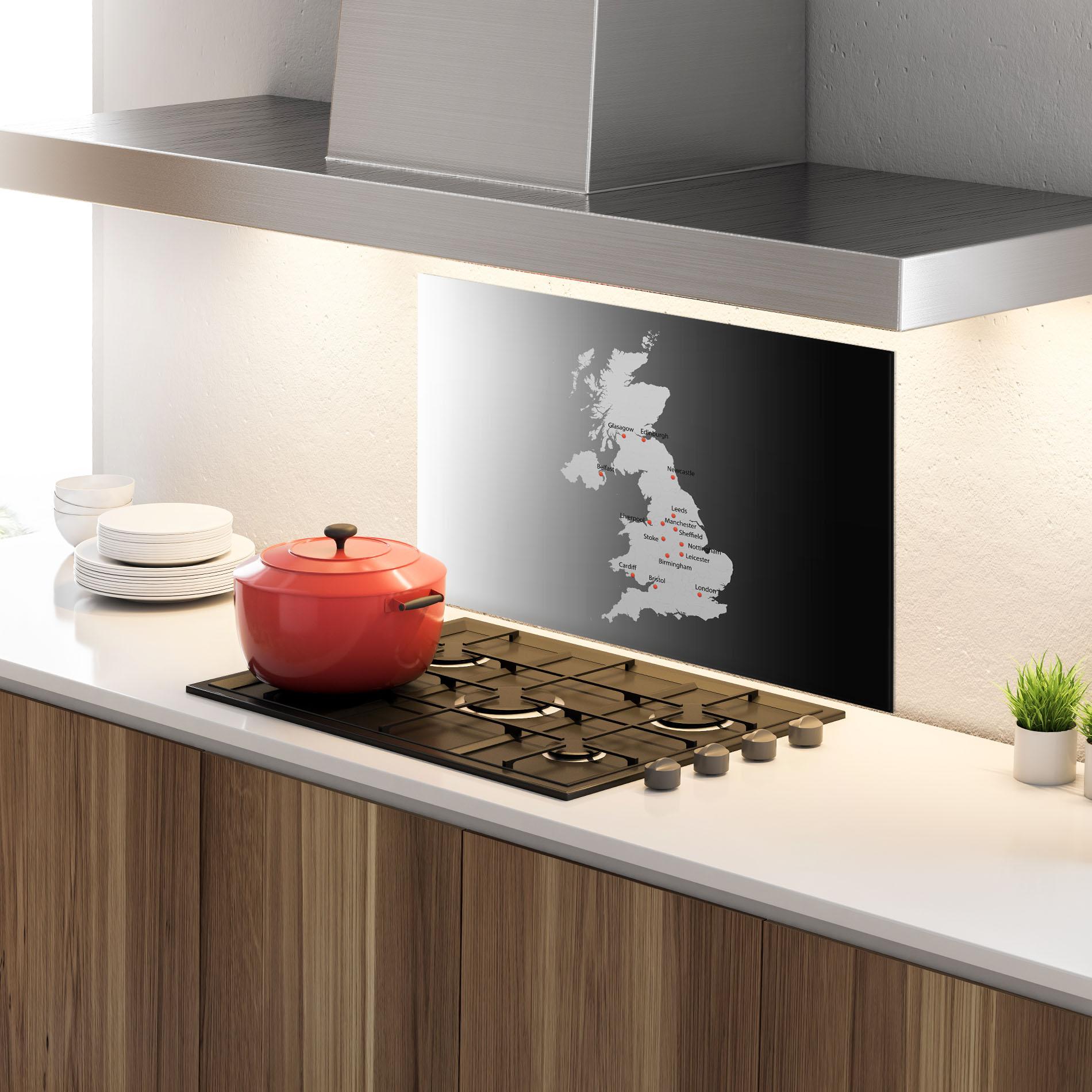 Panou Sticla Bucatarie Uk Map mockup 4