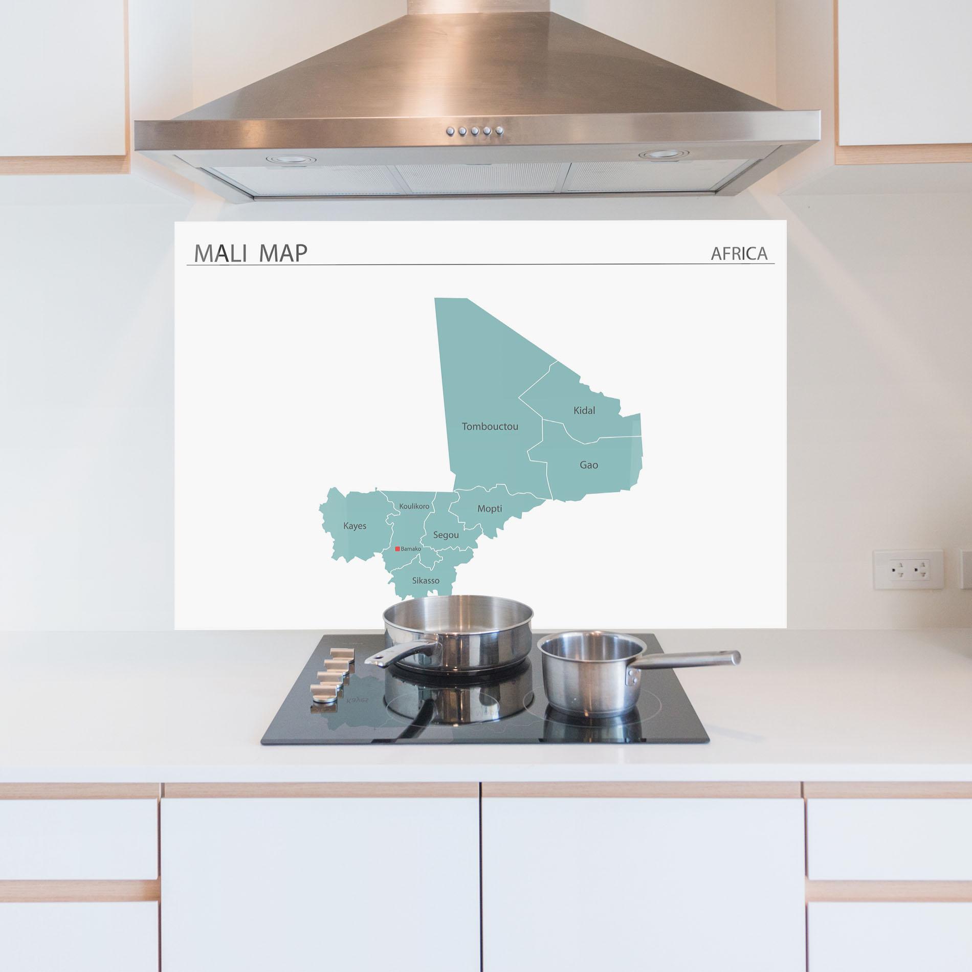 Panou Sticla Bucatarie Mali Map mockup 5