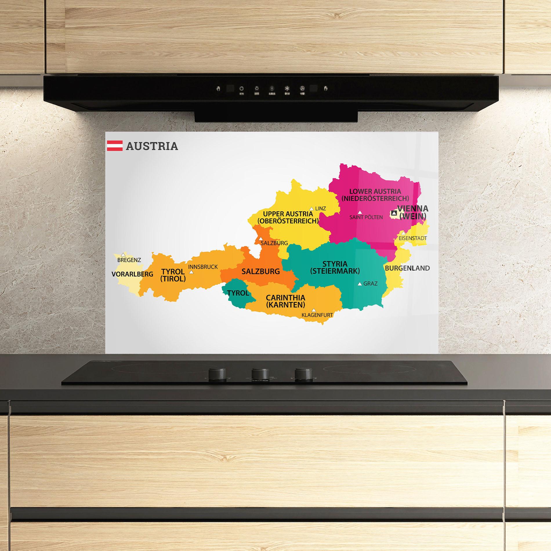 Panou Sticla Bucatarie Austria Color Map mockup 3