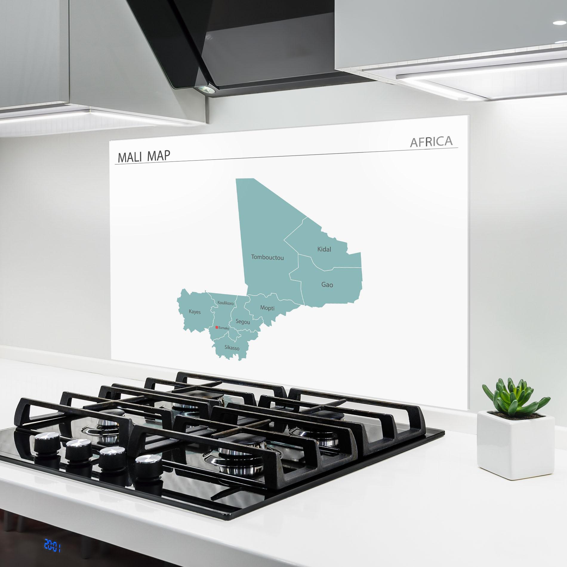 Panou Sticla Bucatarie Mali Map mockup 6