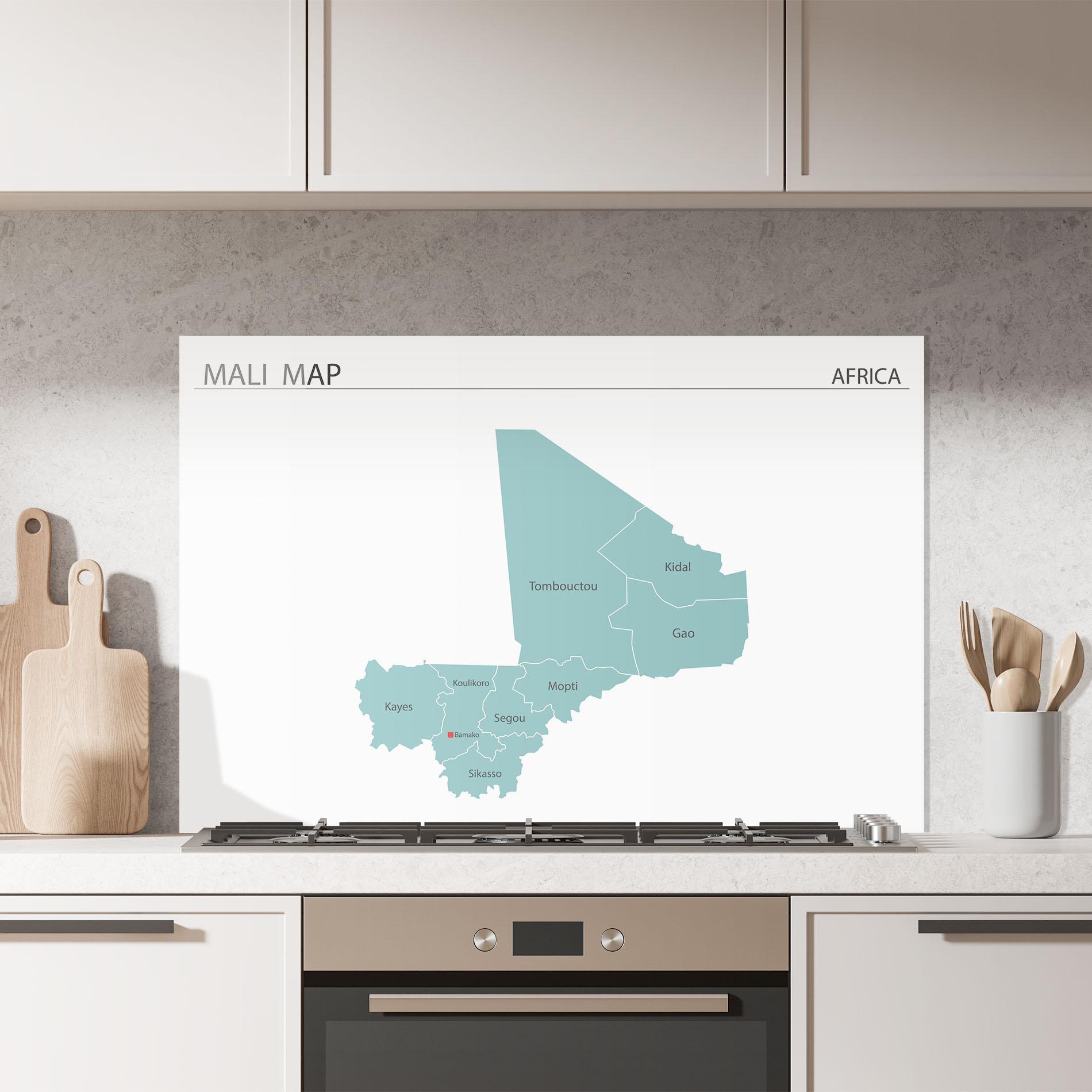 Panou Sticla Bucatarie Mali Map mockup 7