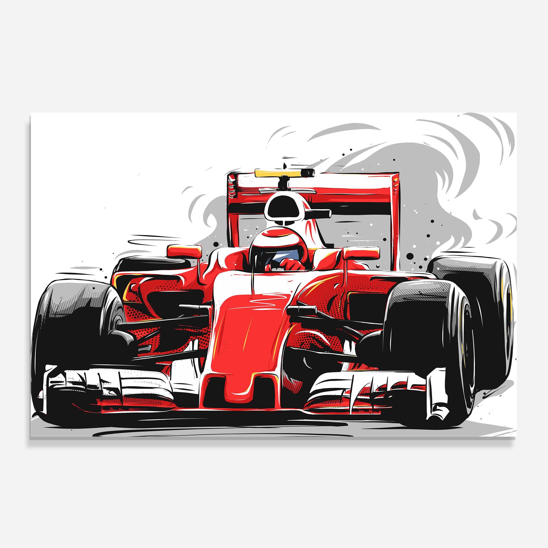 Red F1 Car Art mockup 0