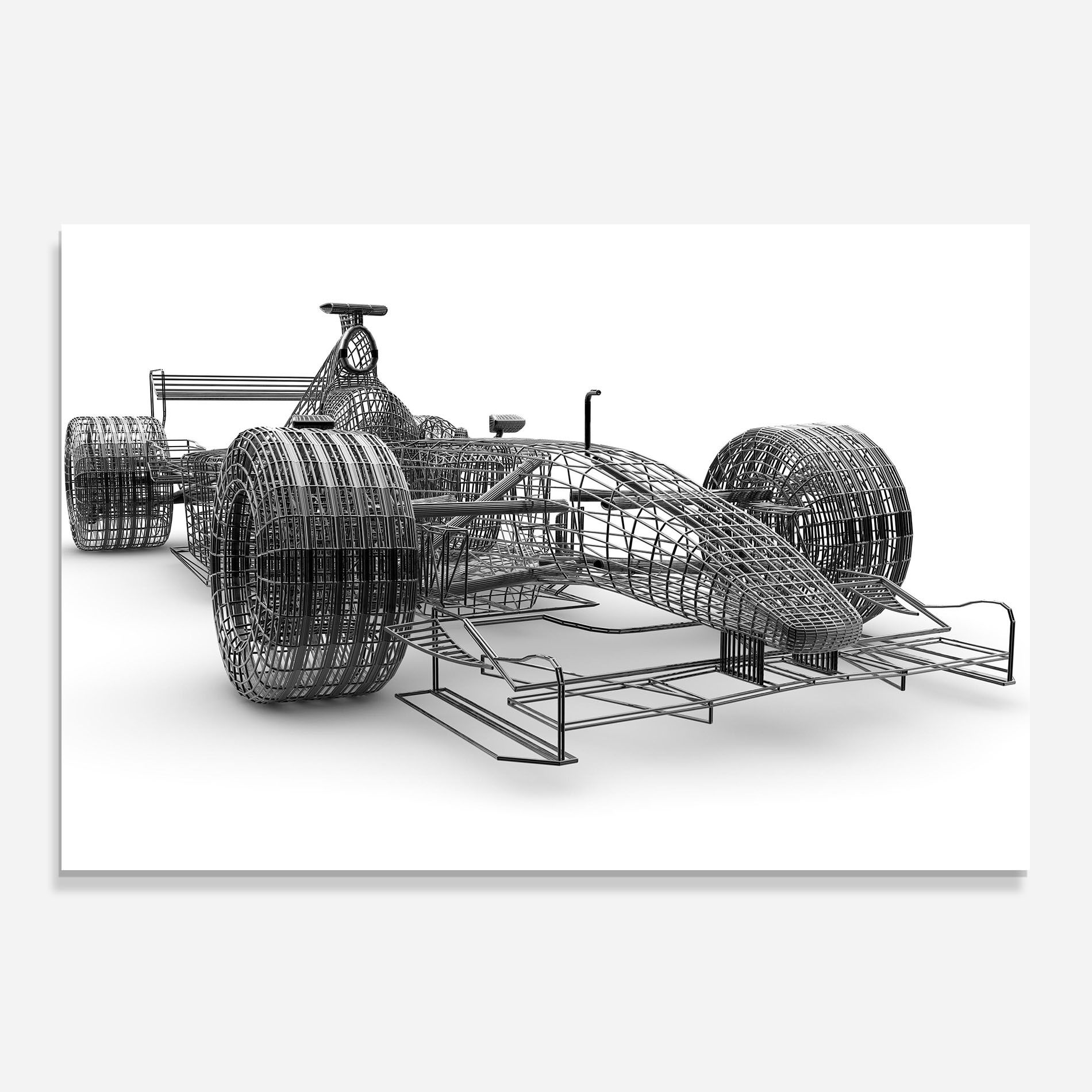 Wireframe F1 Car mockup 0