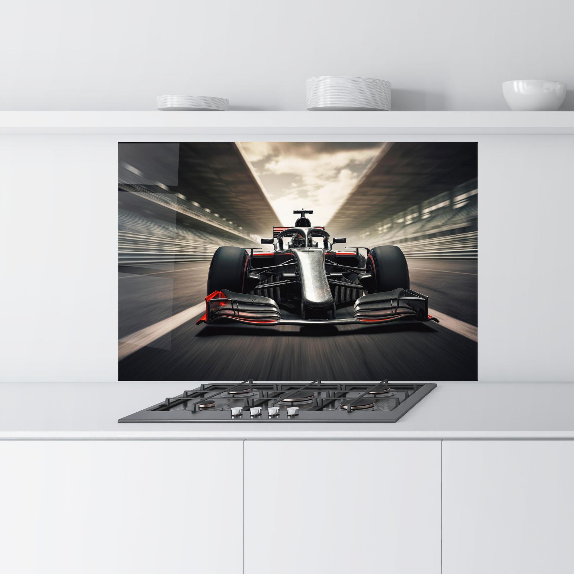 Panou Sticla Bucatarie Black Red F1 mockup 9