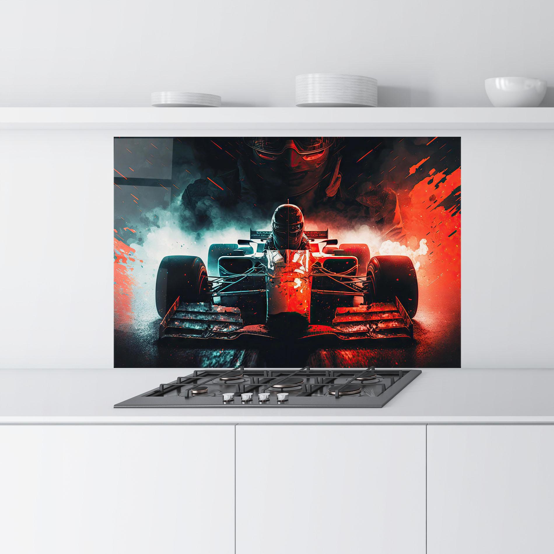 Panou Sticla Bucatarie Blue Red F1 mockup 9