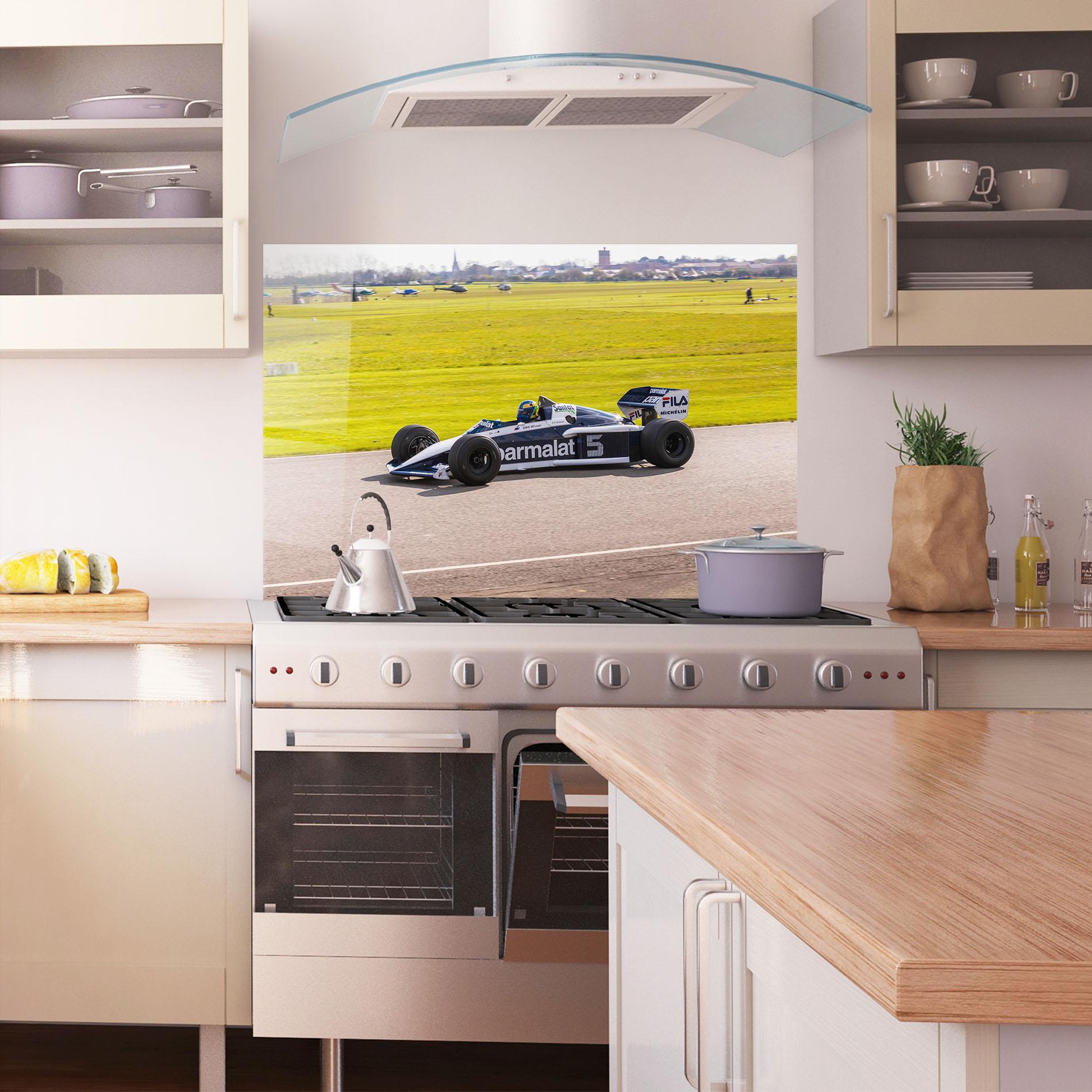 Panou Sticla Bucatarie Black F1 Car mockup 1