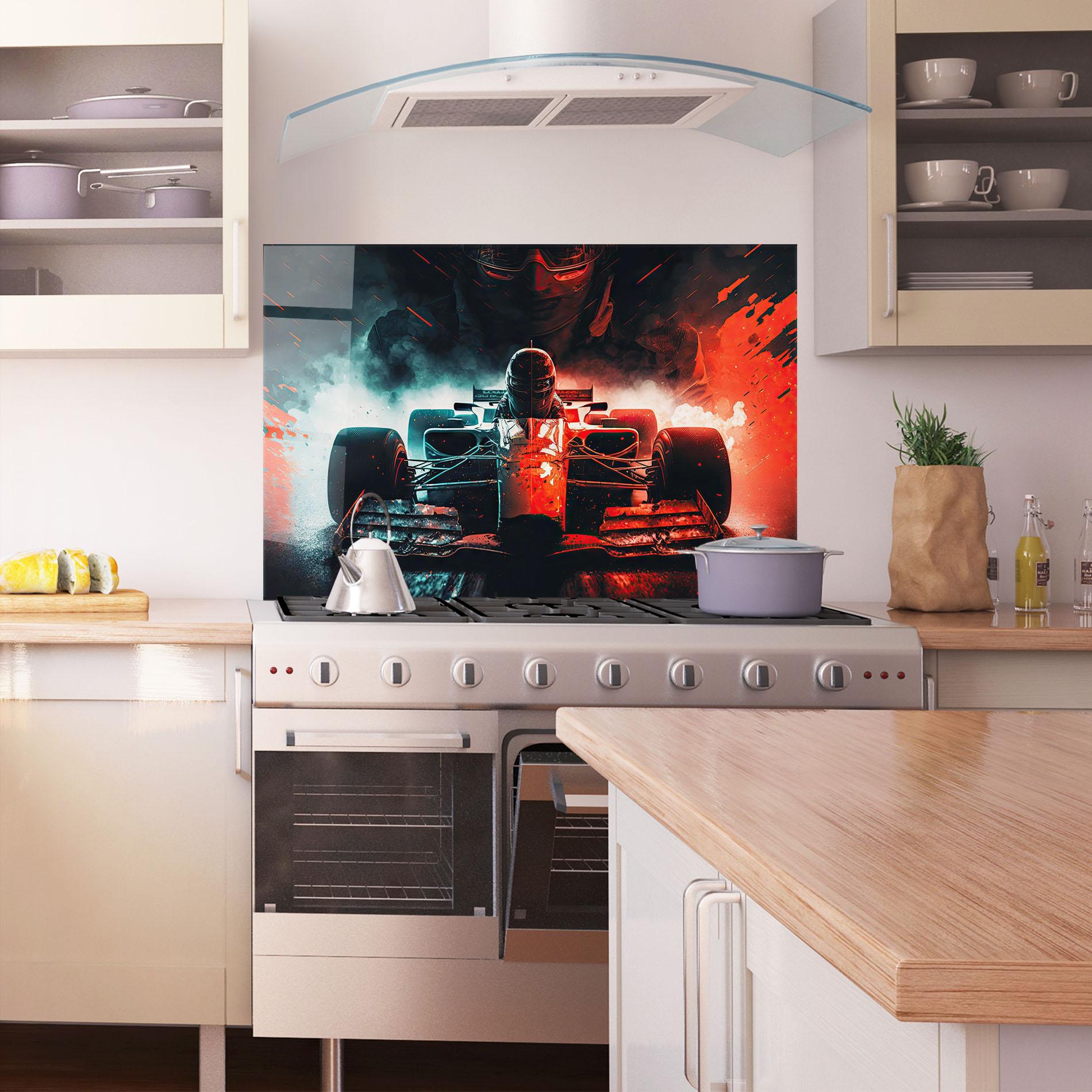 Panou Sticla Bucatarie Blue Red F1 mockup 1