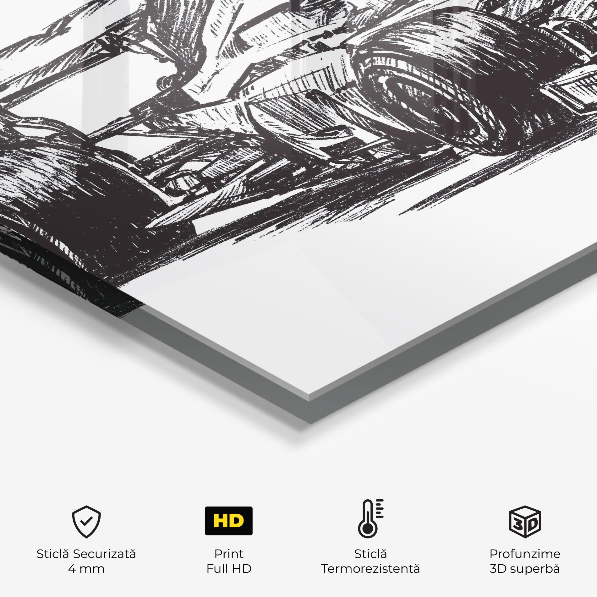 Panou Sticla Bucatarie Black Line F1 mockup 2