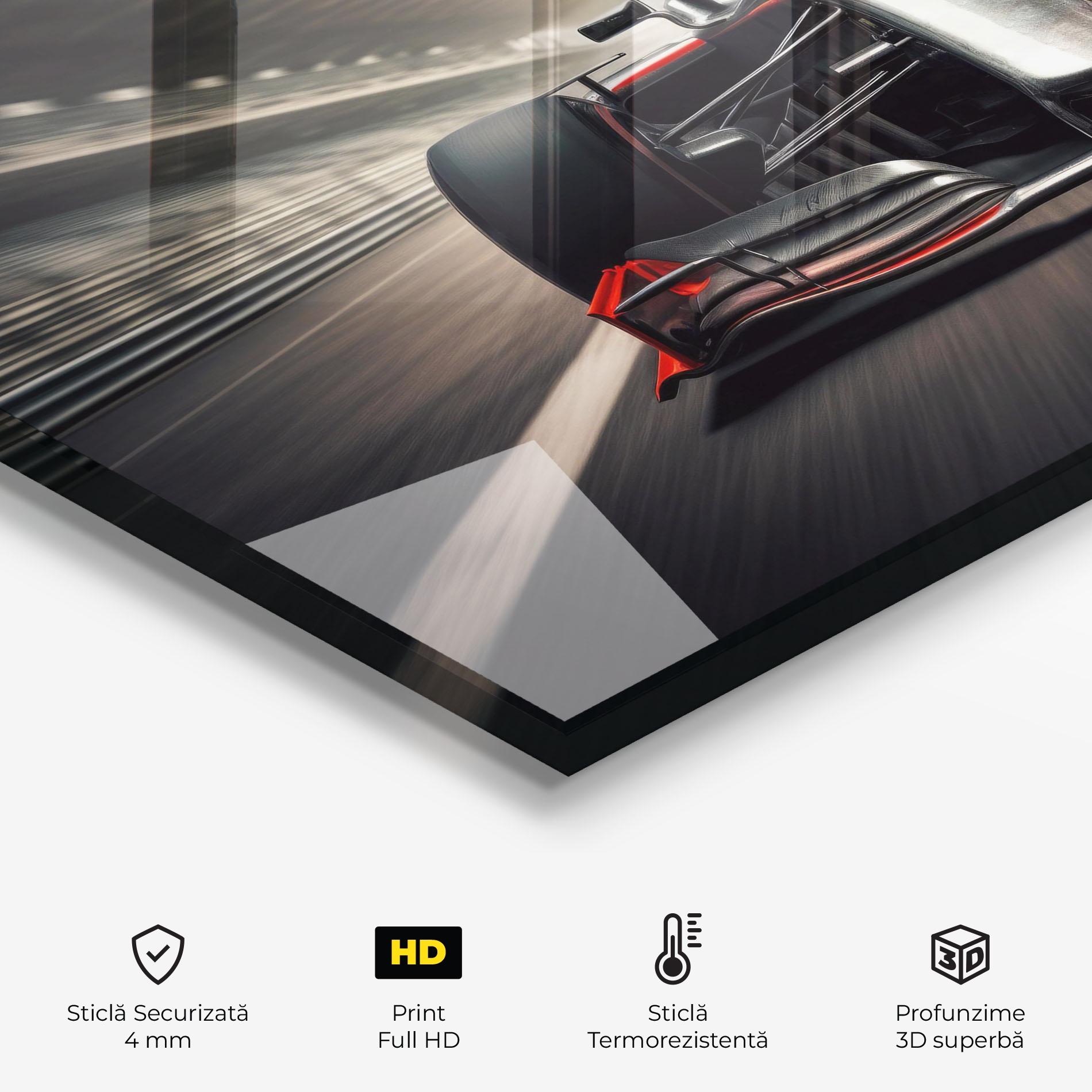 Panou Sticla Bucatarie Black Red F1 mockup 2