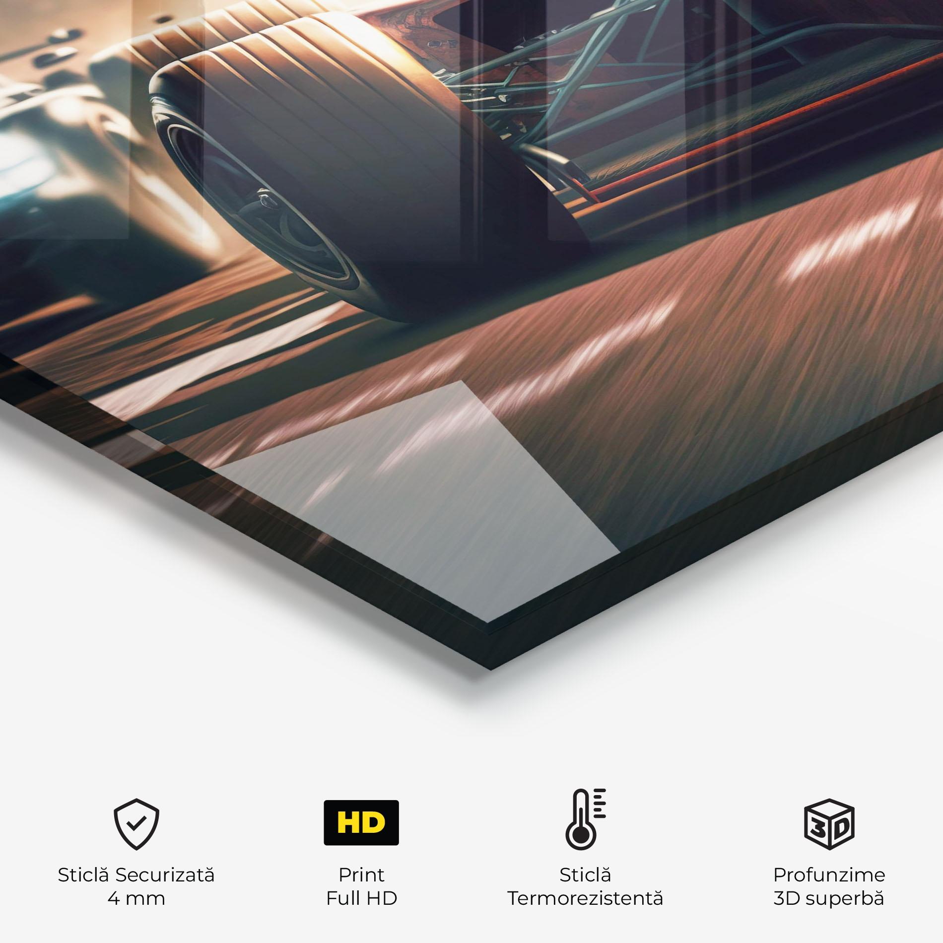 Panou Sticla Bucatarie Formula 1 Racing mockup 2