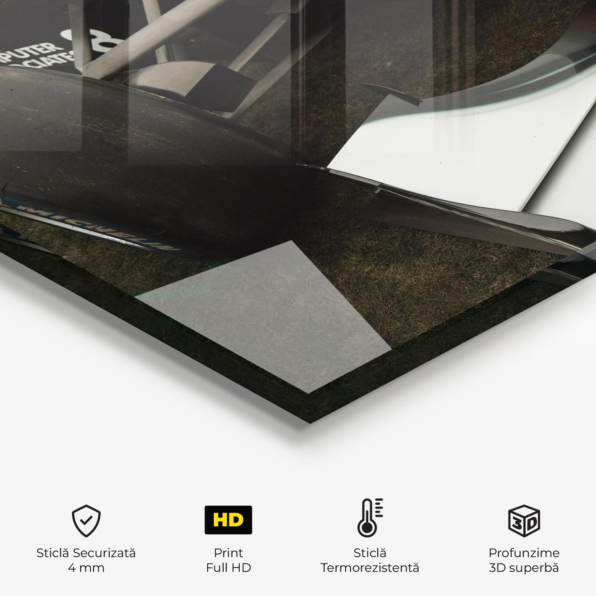 Panou Sticla Bucatarie White F1 Car mockup 2