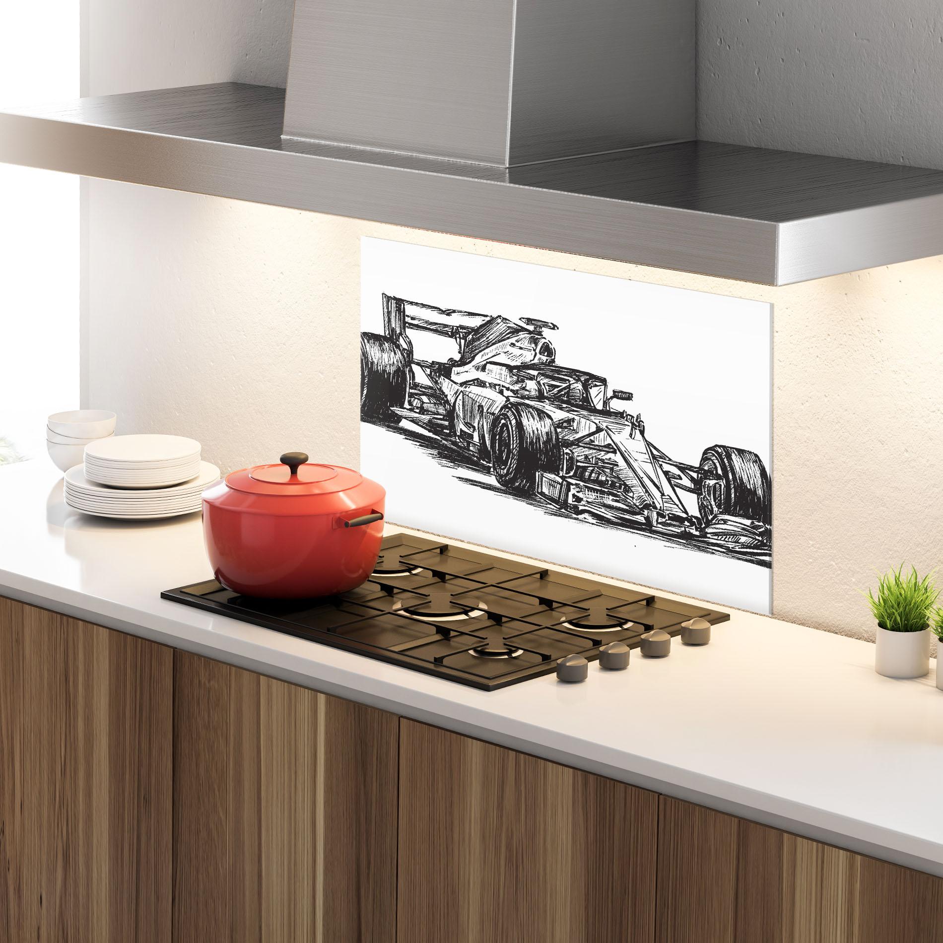 Panou Sticla Bucatarie Black Line F1 mockup 4