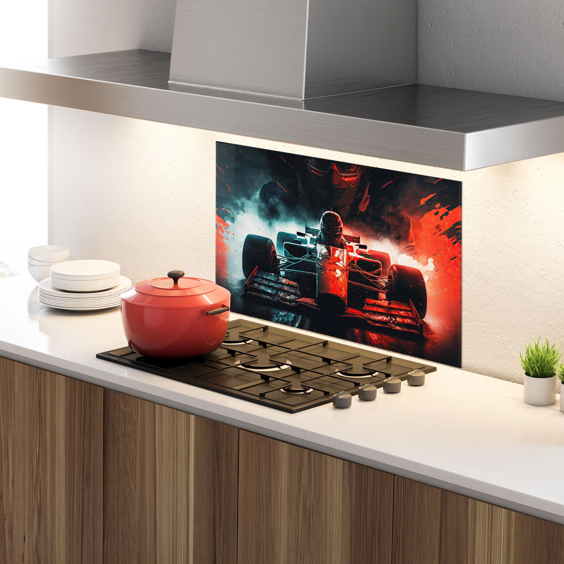 Panou Sticla Bucatarie Blue Red F1 mockup 4