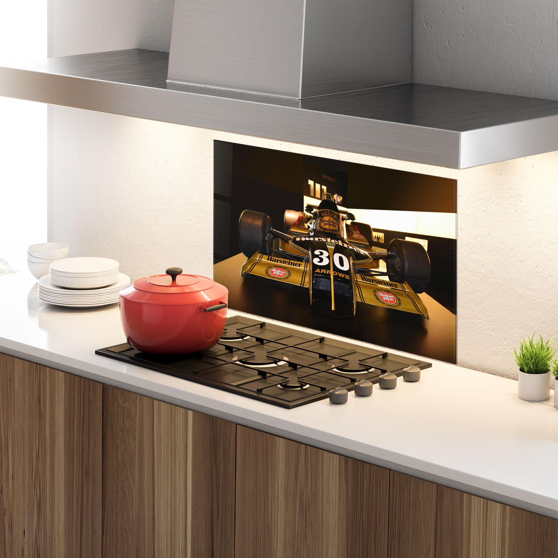 Panou Sticla Bucatarie Formula 1 Car Color mockup 4