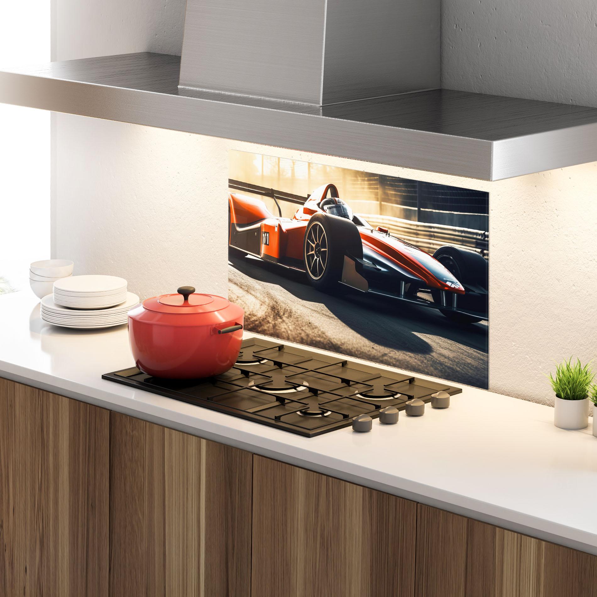 Panou Sticla Bucatarie Orange Sport F1 mockup 4