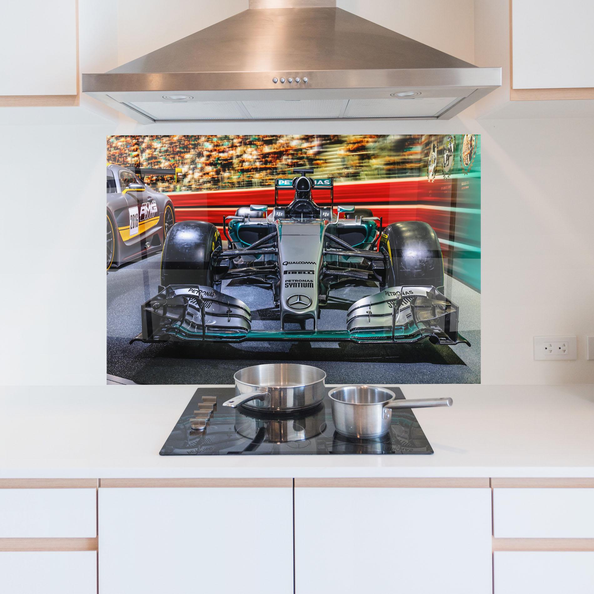 Panou Sticla Bucatarie Black Green F1 mockup 5