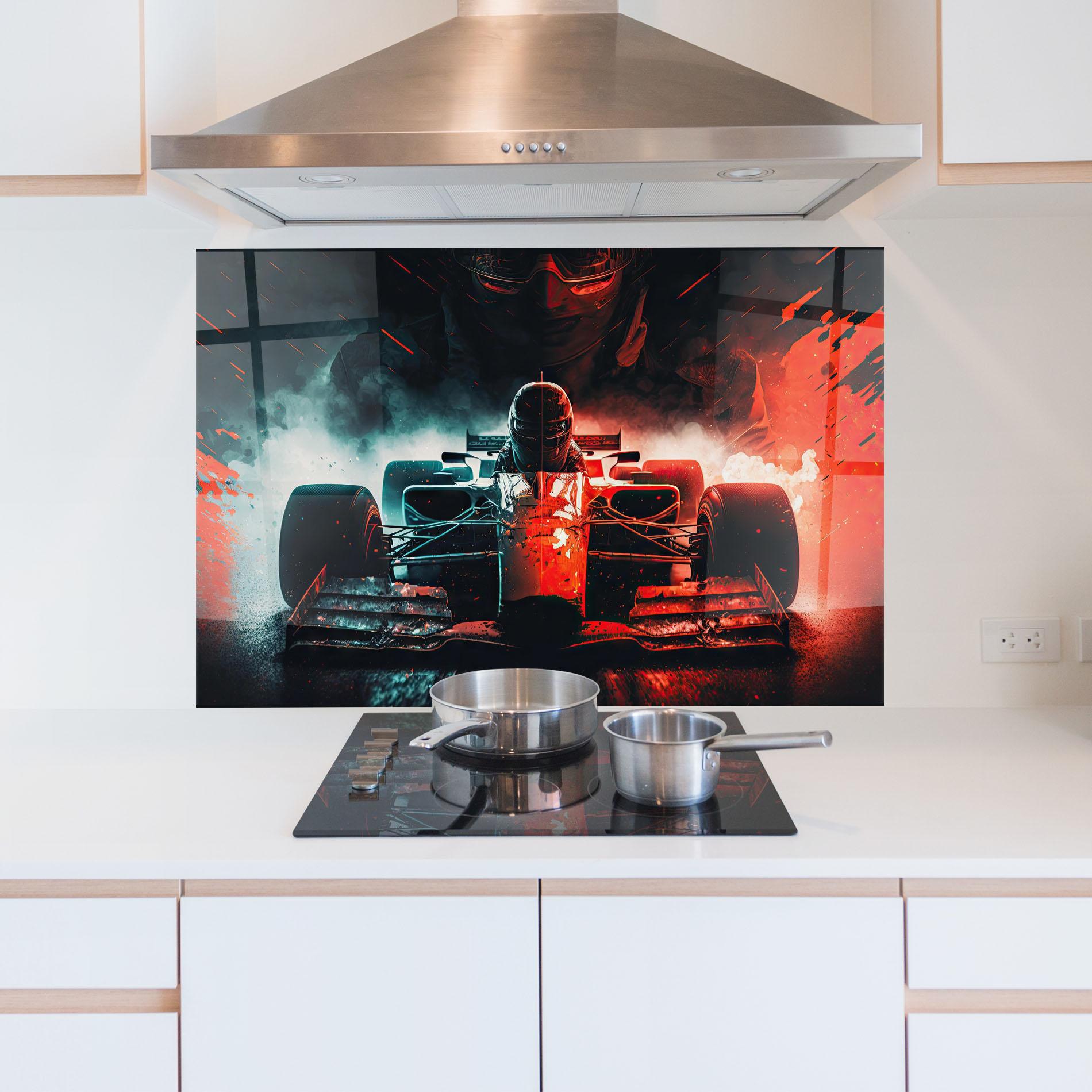 Panou Sticla Bucatarie Blue Red F1 mockup 5