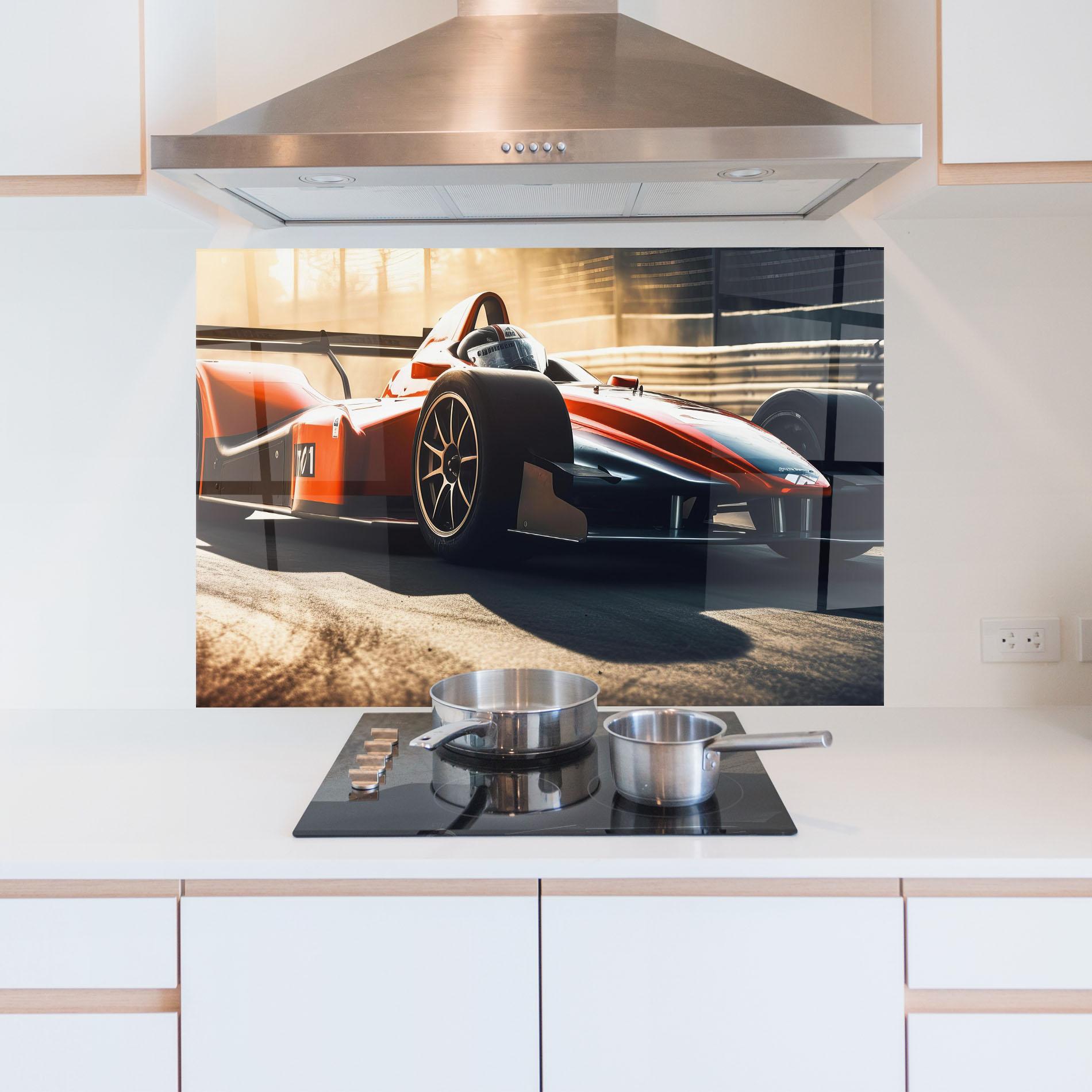 Panou Sticla Bucatarie Orange Sport F1 mockup 5