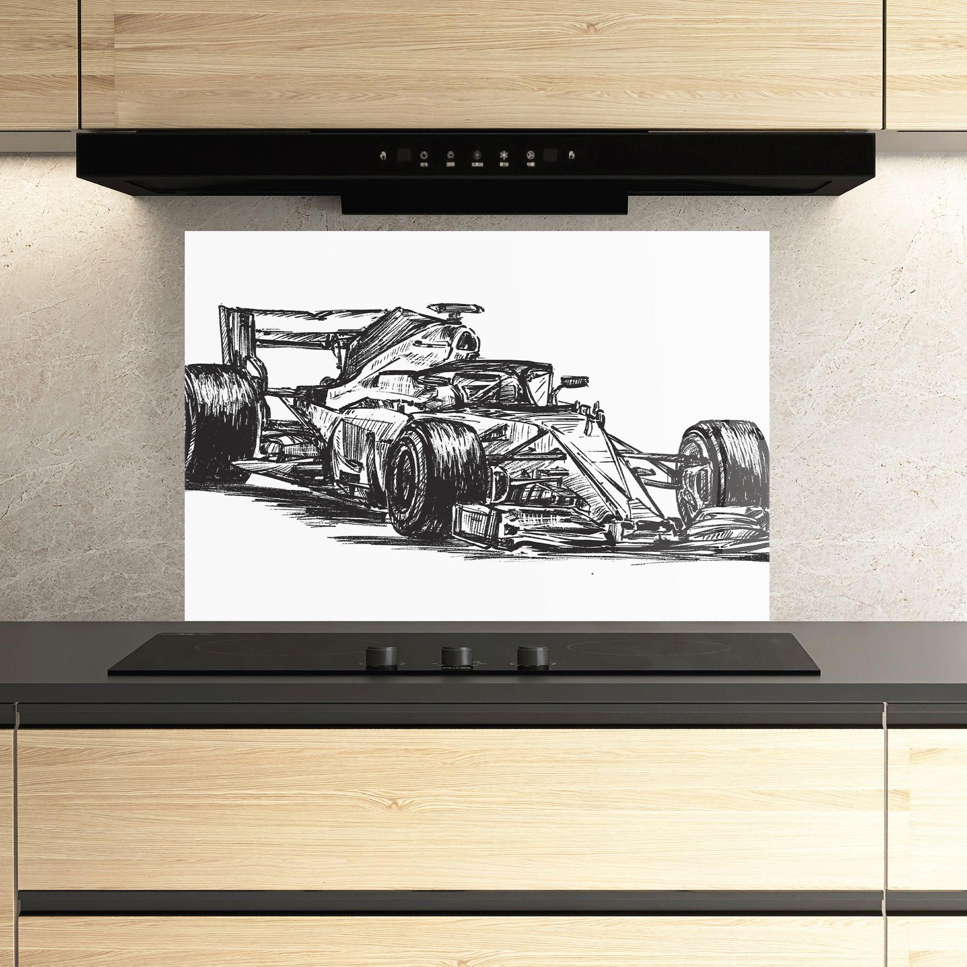 Panou Sticla Bucatarie Black Line F1 mockup 3