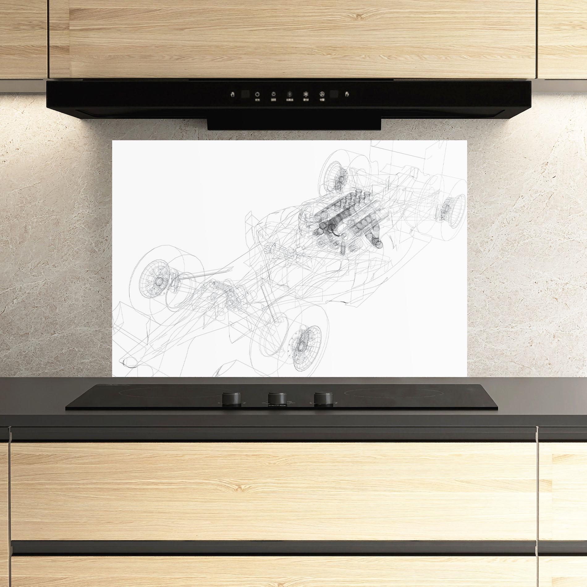 Panou Sticla Bucatarie F1 Line Car mockup 3