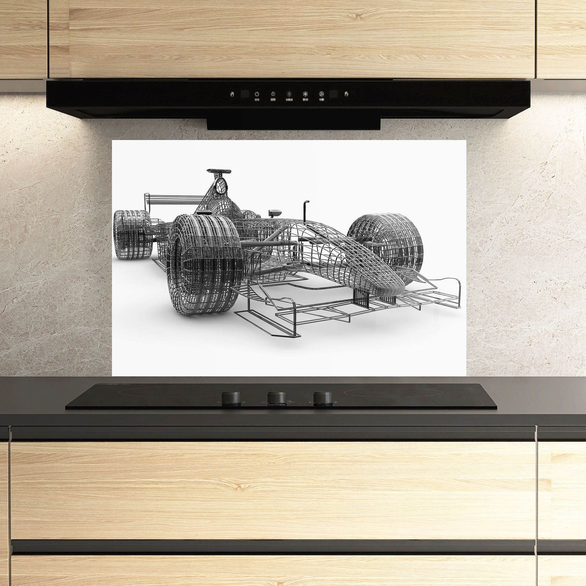 Wireframe F1 Car mockup 3