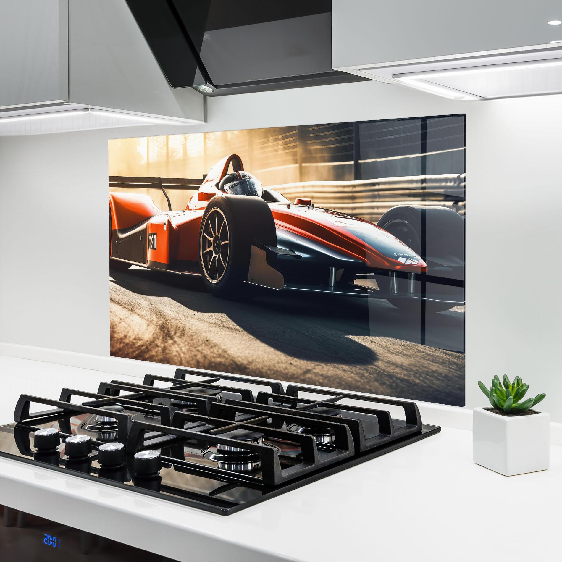 Panou Sticla Bucatarie Orange Sport F1 mockup 6