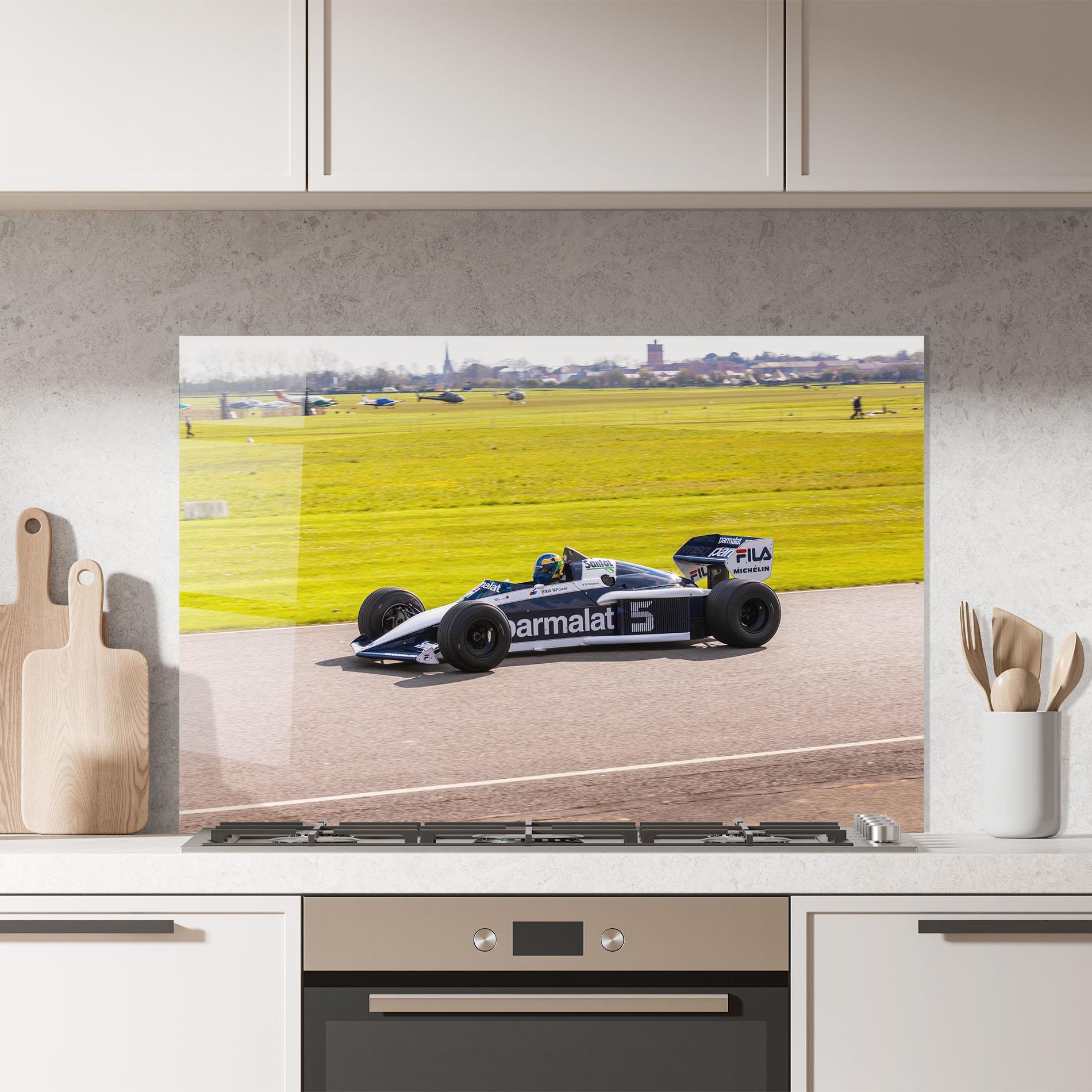 Panou Sticla Bucatarie Black F1 Car mockup 7