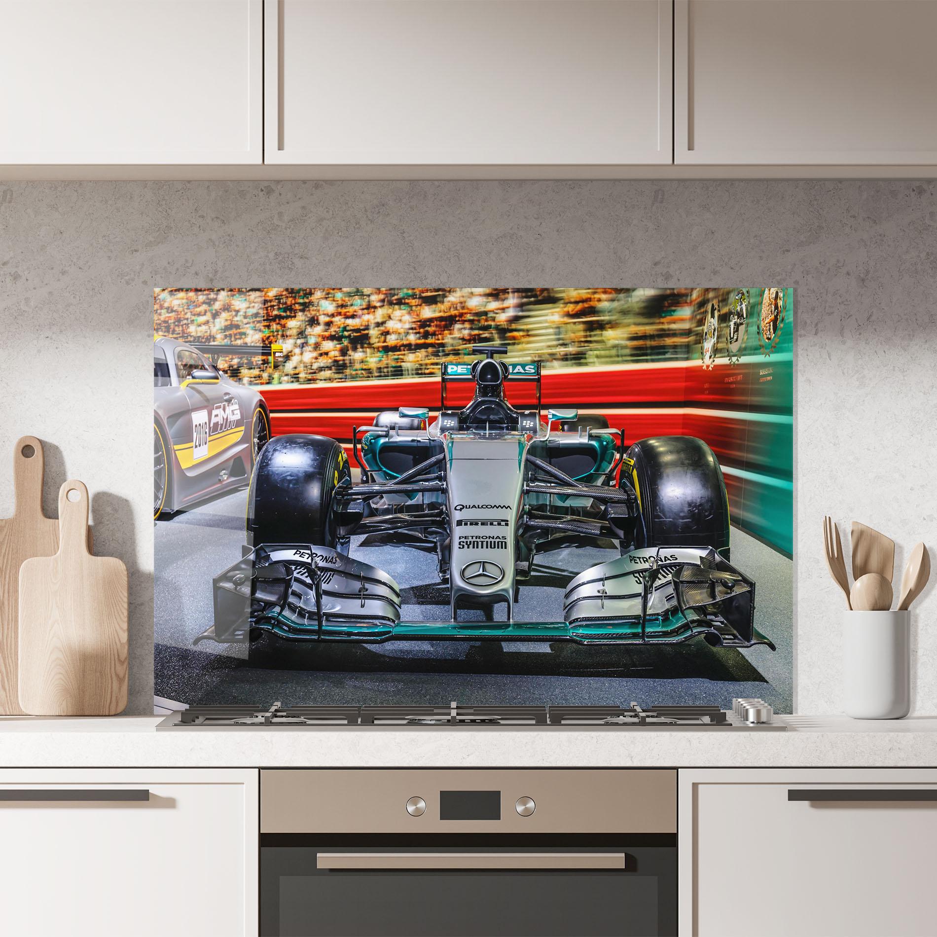 Panou Sticla Bucatarie Black Green F1 mockup 7