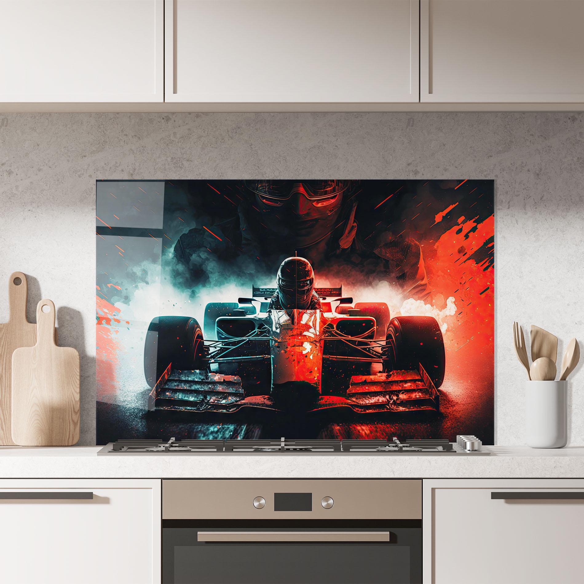 Panou Sticla Bucatarie Blue Red F1 mockup 7