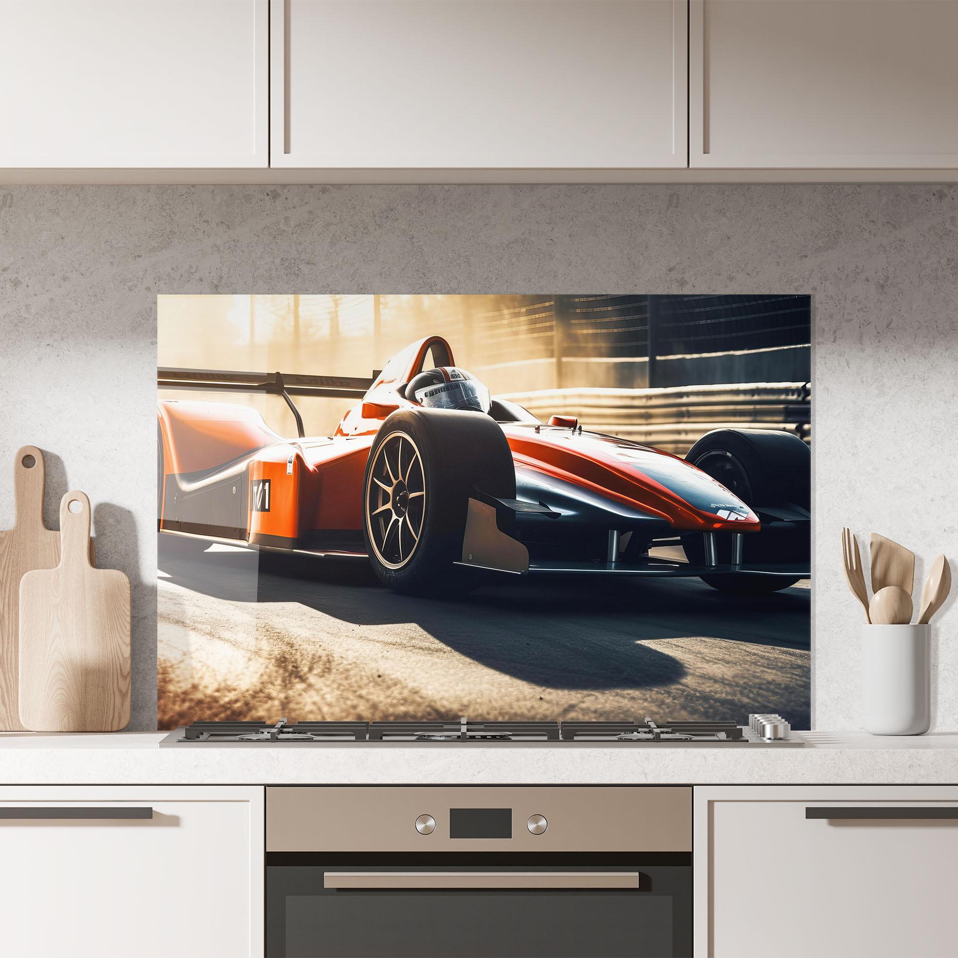 Panou Sticla Bucatarie Orange Sport F1 mockup 7