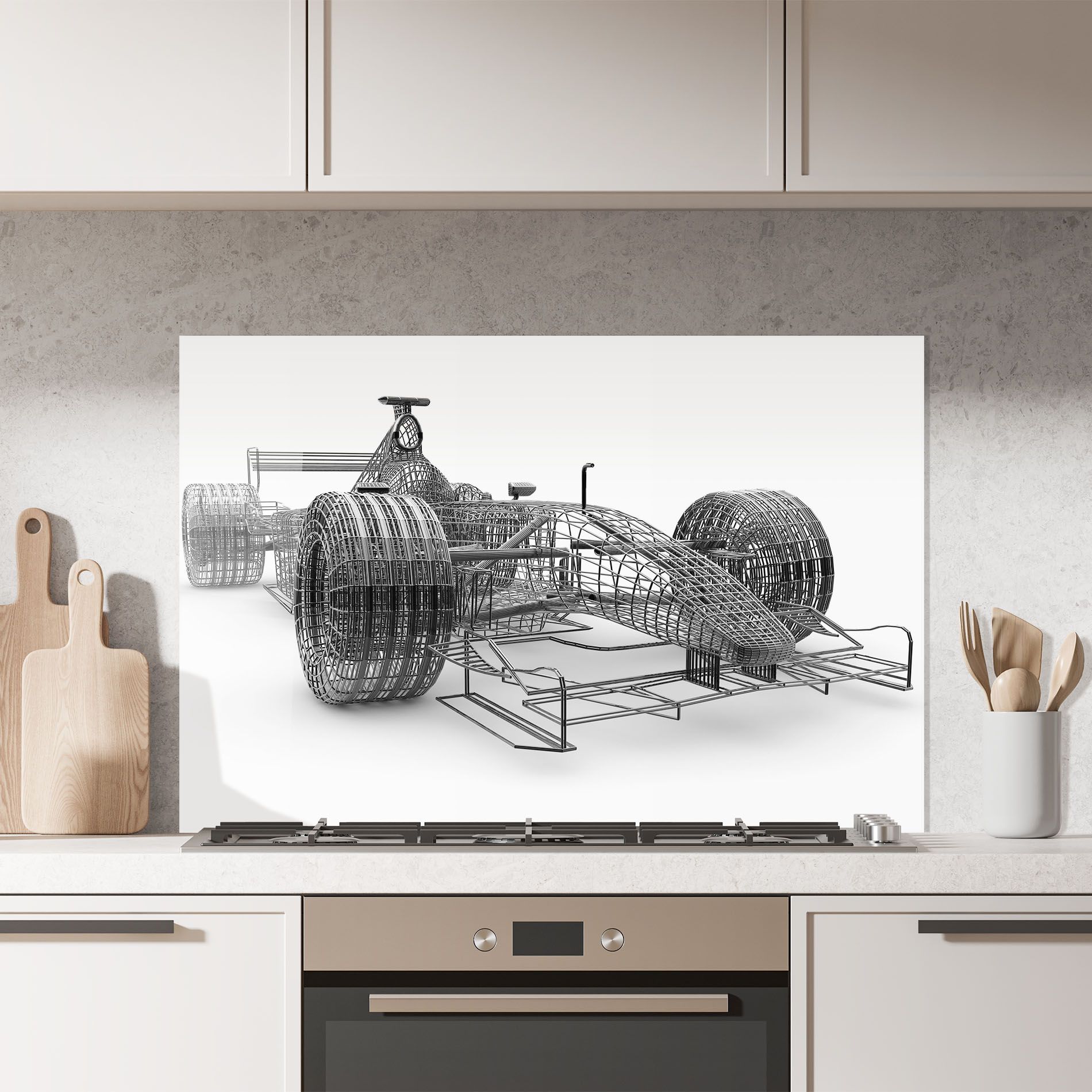 Wireframe F1 Car mockup 7